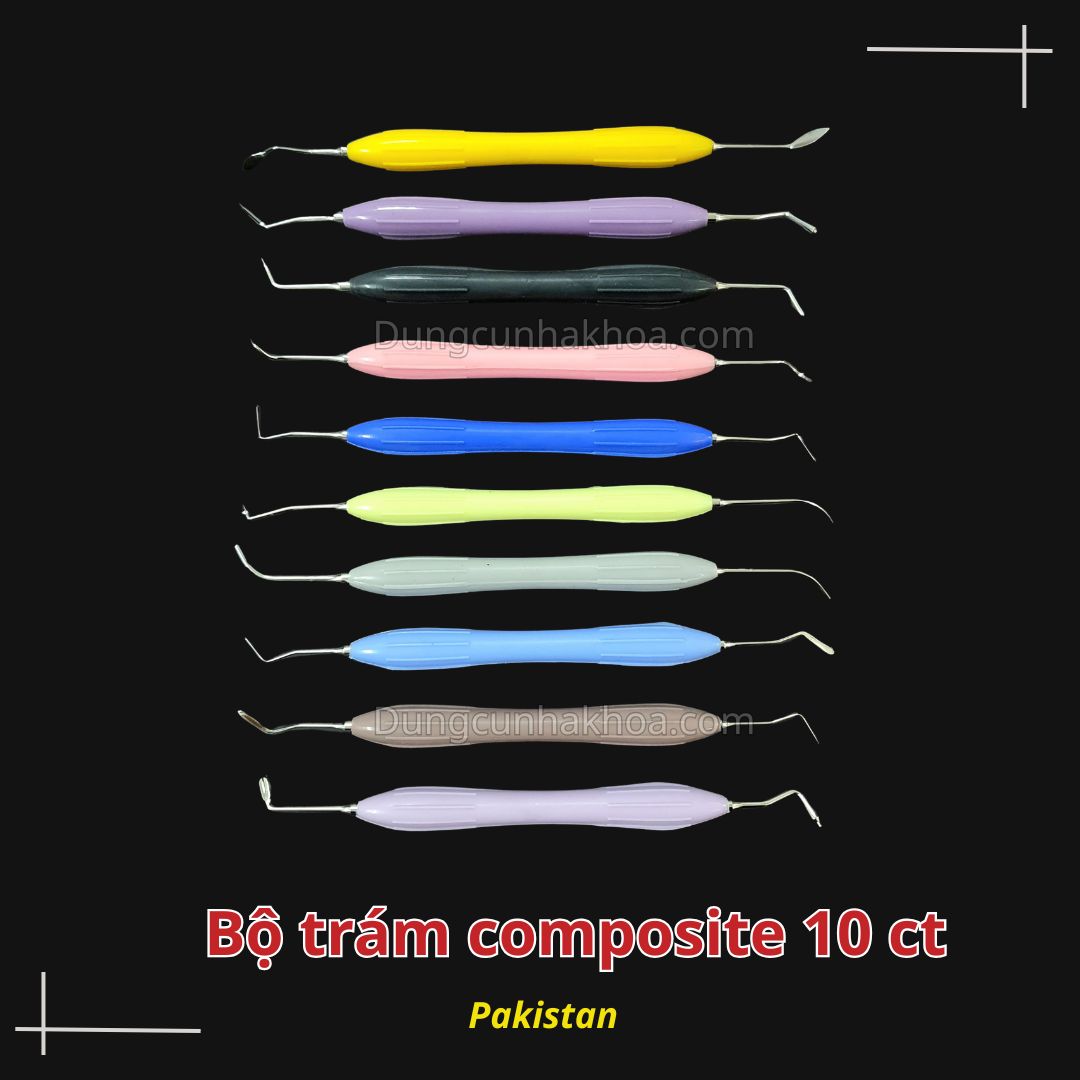 Bộ dụng cụ trám composite cán nhựa 5 chi tiết, 7 chi tiết, 10 chi tiết