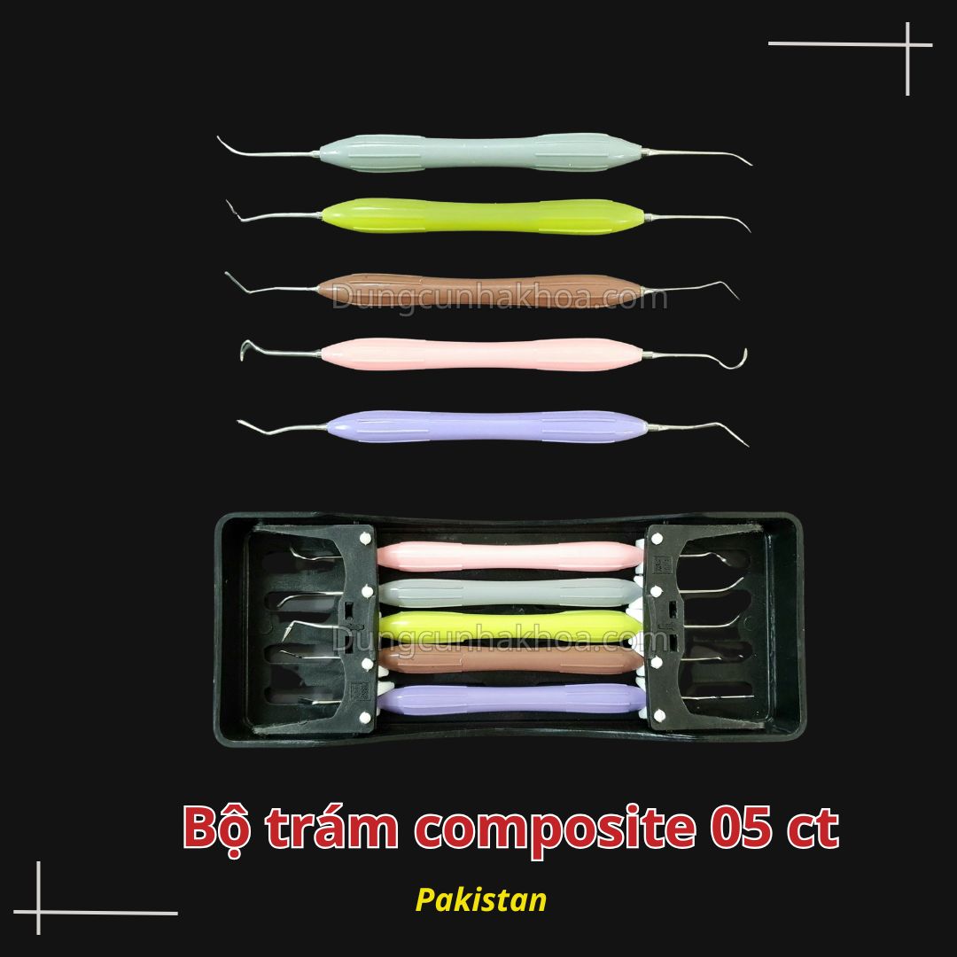 Bộ dụng cụ trám composite cán nhựa 5 chi tiết, 7 chi tiết, 10 chi tiết