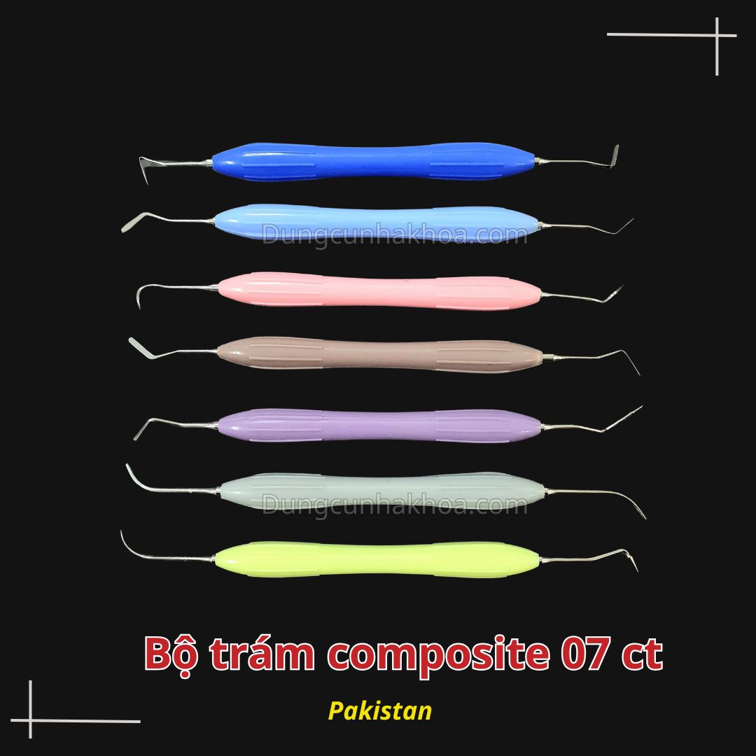 Bộ dụng cụ trám composite cán nhựa 5 chi tiết, 7 chi tiết, 10 chi tiết