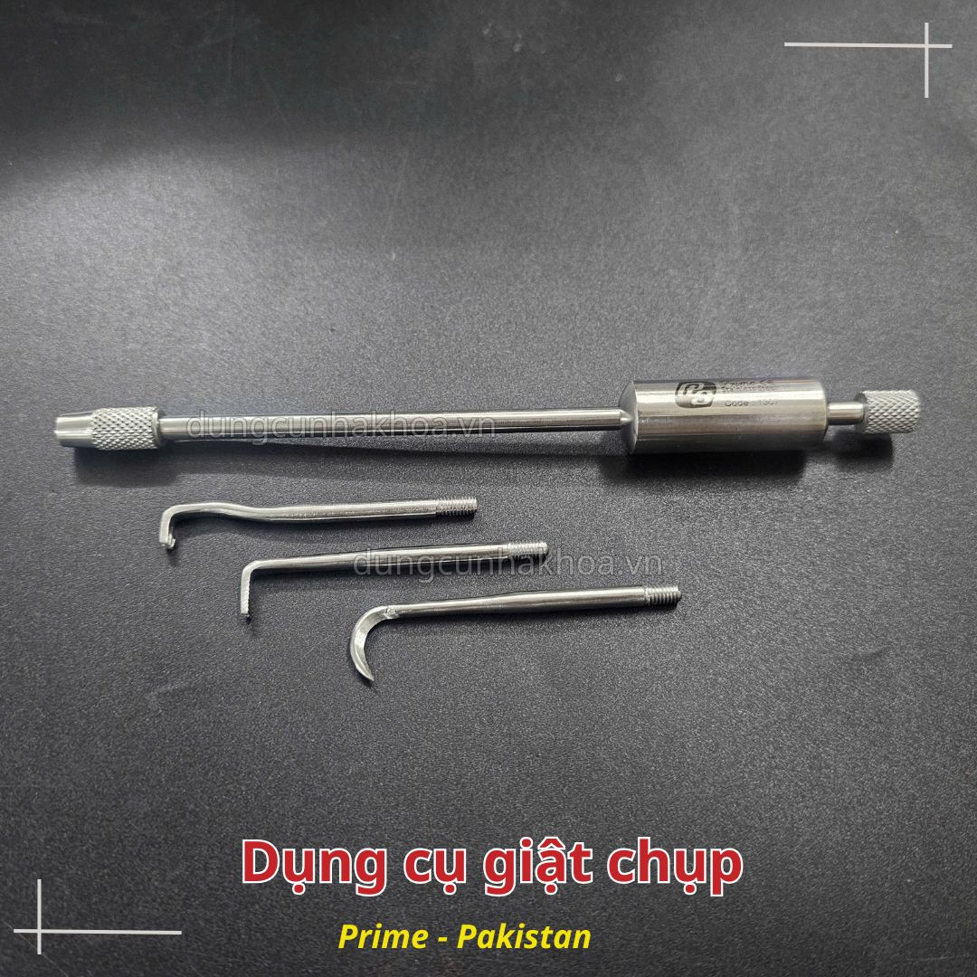 Cây giật chụp tháo mão tay, dụng cụ giật chụp nha khoa