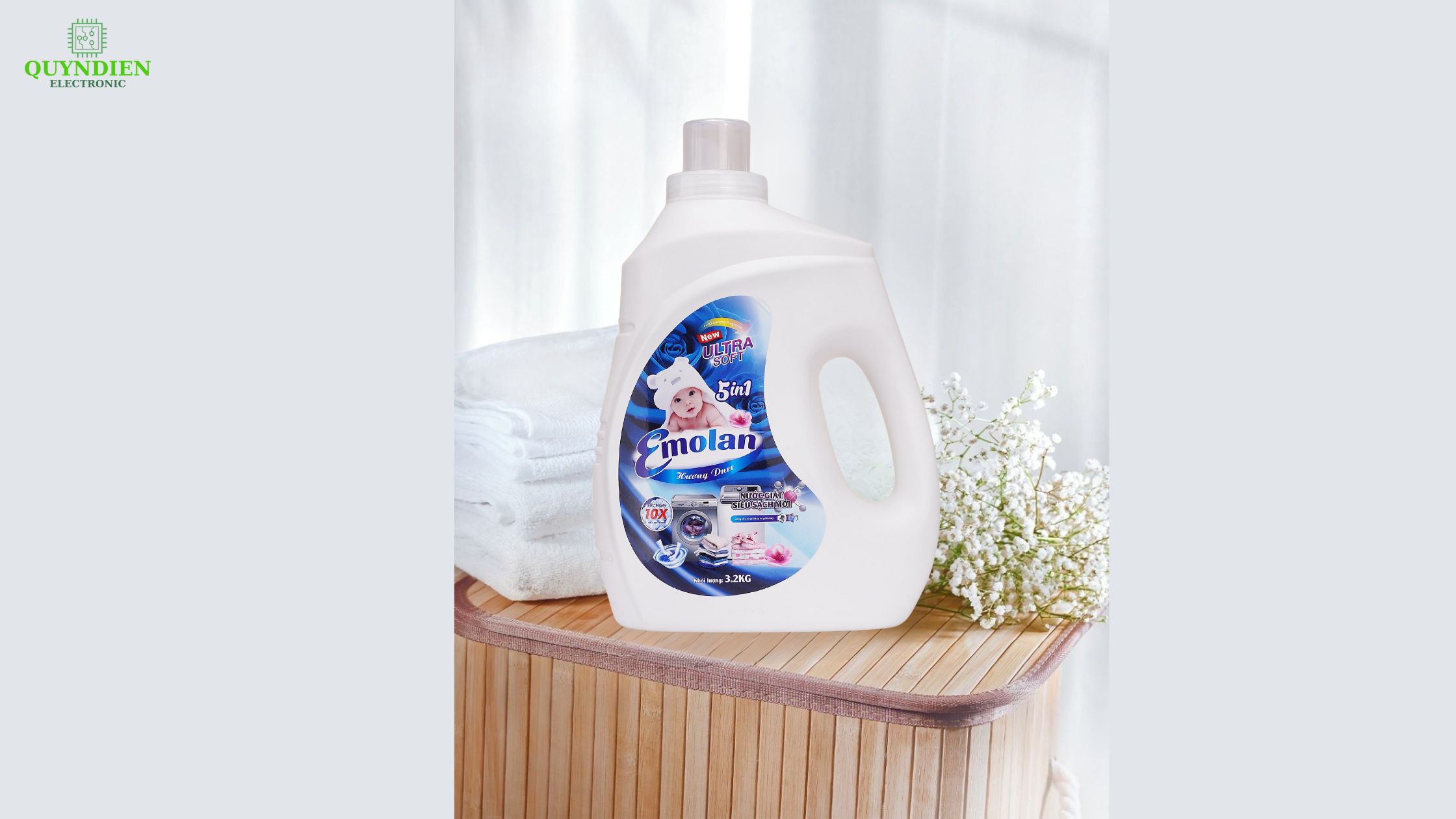 “Hương thơm tinh tế – Dịu nhẹ nâng niu từng sợi vải."