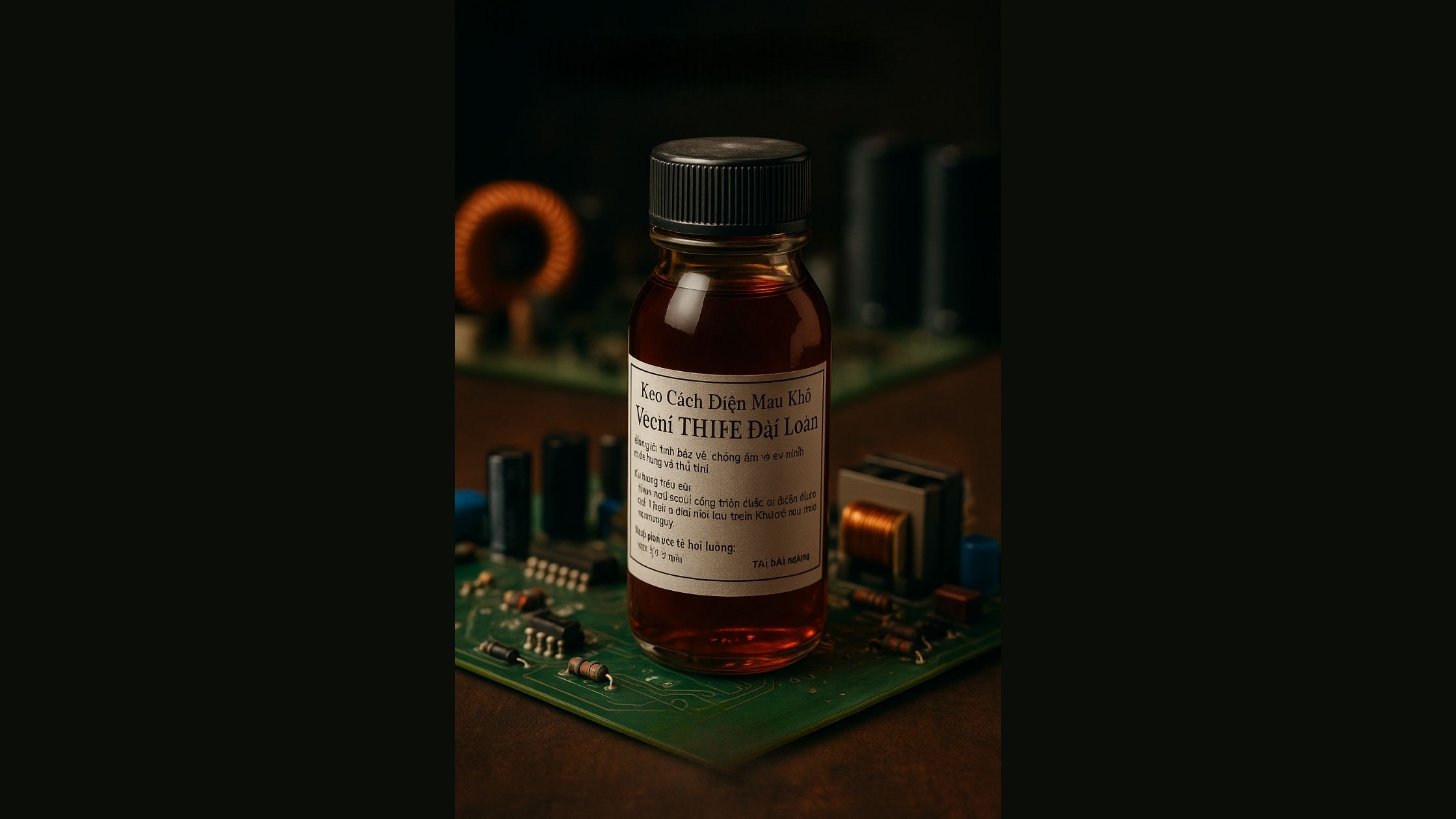 Vecni THIFE màu nâu – mau khô, độ bám cực cao – lựa chọn số 1 của thợ quấn biến áp & sửa motor.