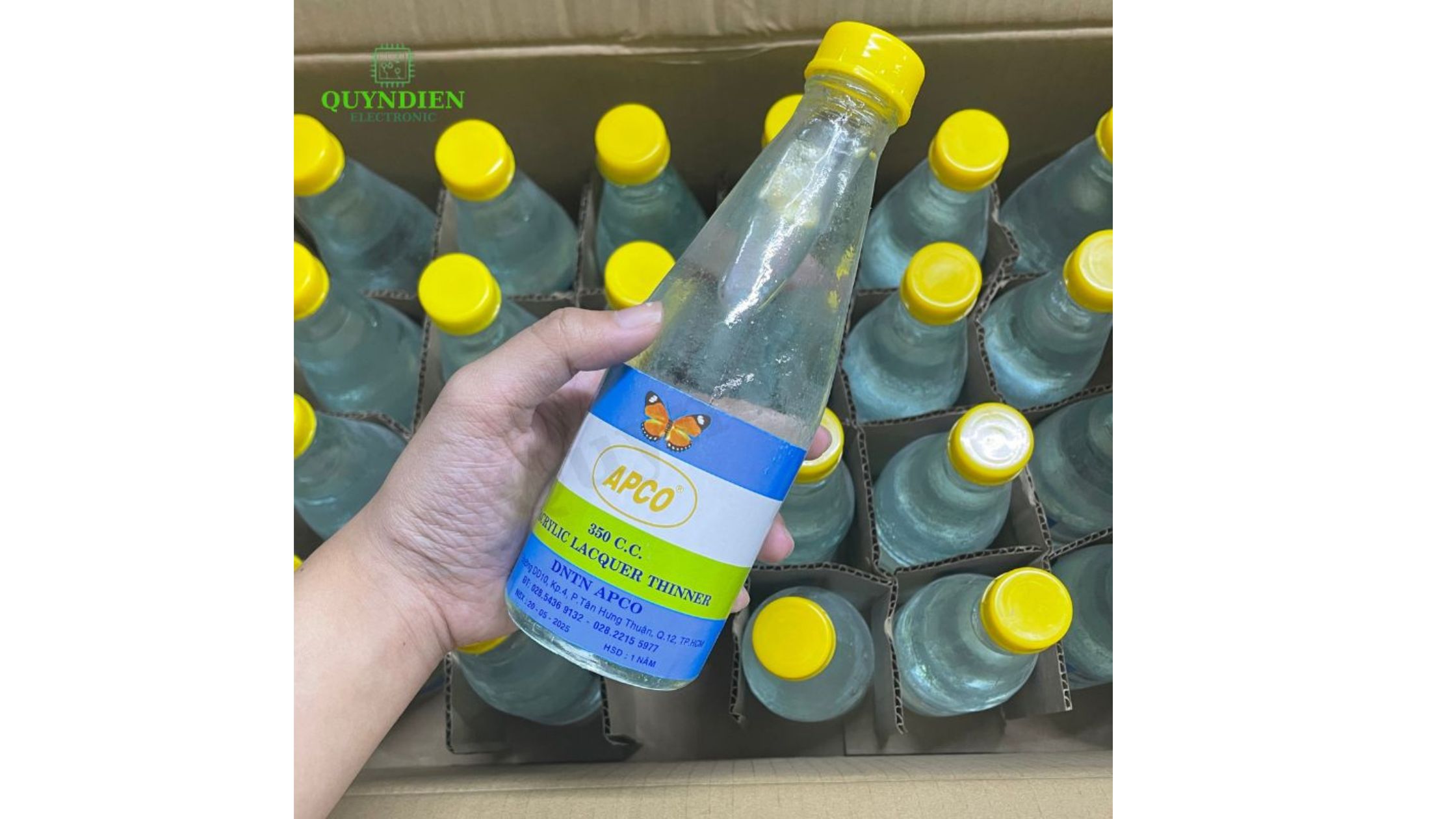 Dung dịch rửa mạch APCO – hàng mới về, chai thủy tinh 350ml, đạt chuẩn thợ sửa chữa.