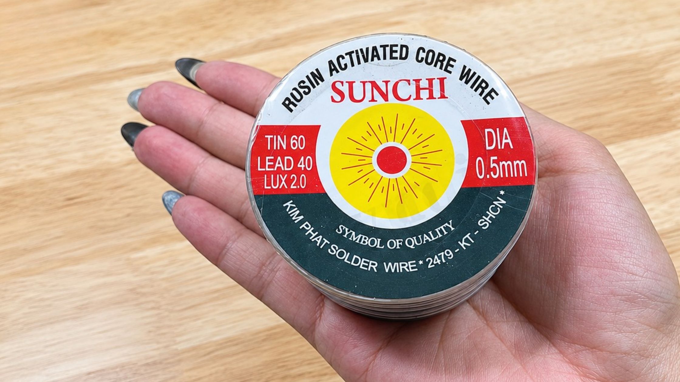 Cuộn chì hàn Sunchi 0.5mm chuyên dụng cho bo mạch nhỏ và linh kiện dán SMD