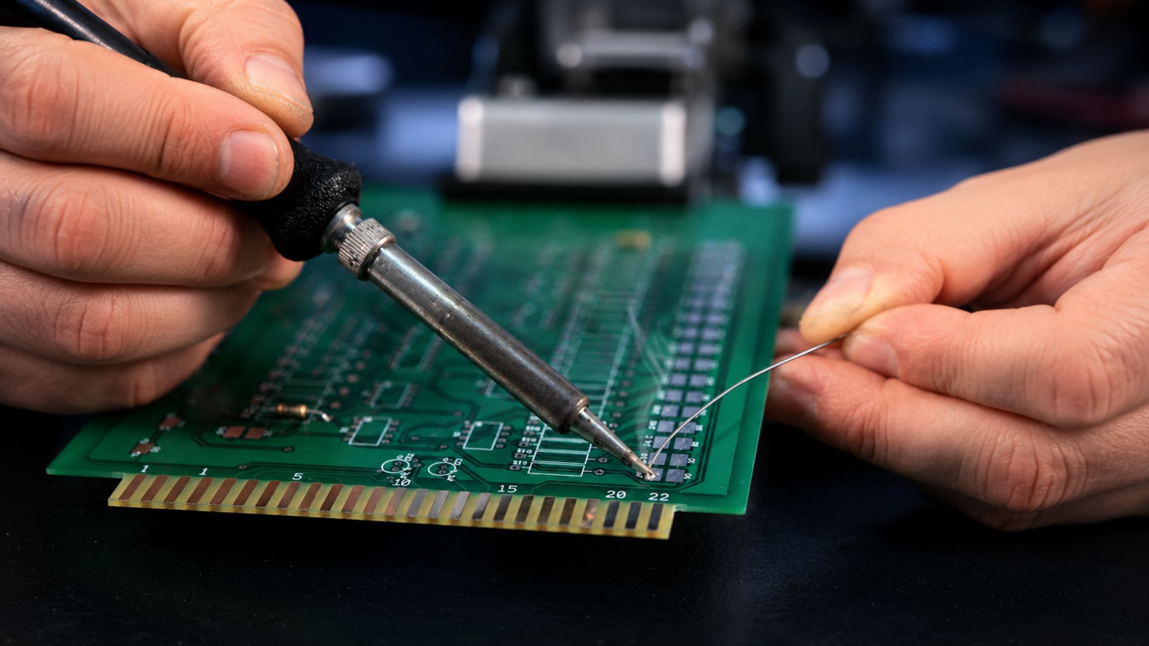 Chì hàn điện tử giúp tạo mối nối chắc chắn giữa linh kiện và bo mạch PCB