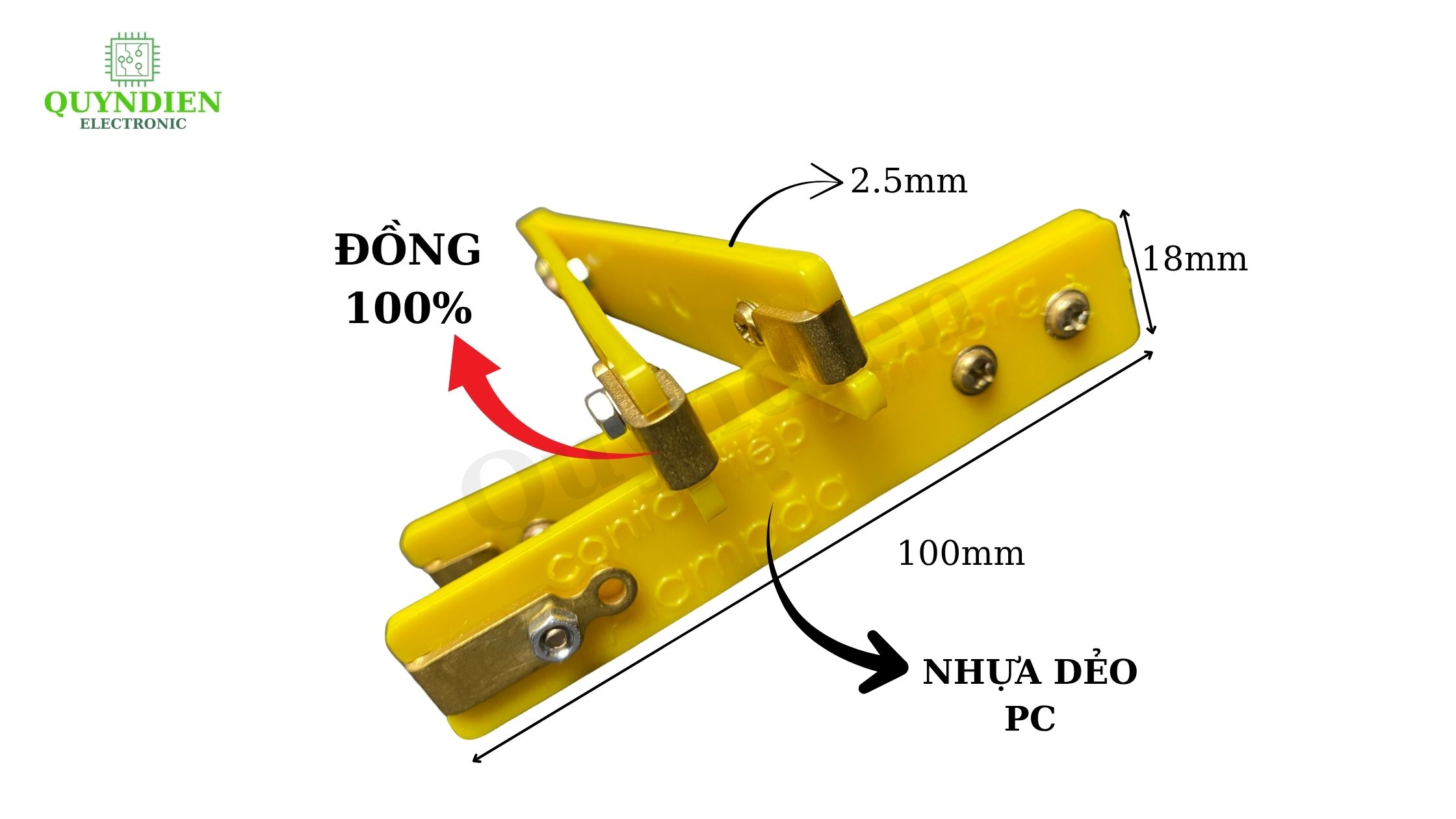 Cò bóp vàng tiếp điểm đồng, nhưa dẻo PC
