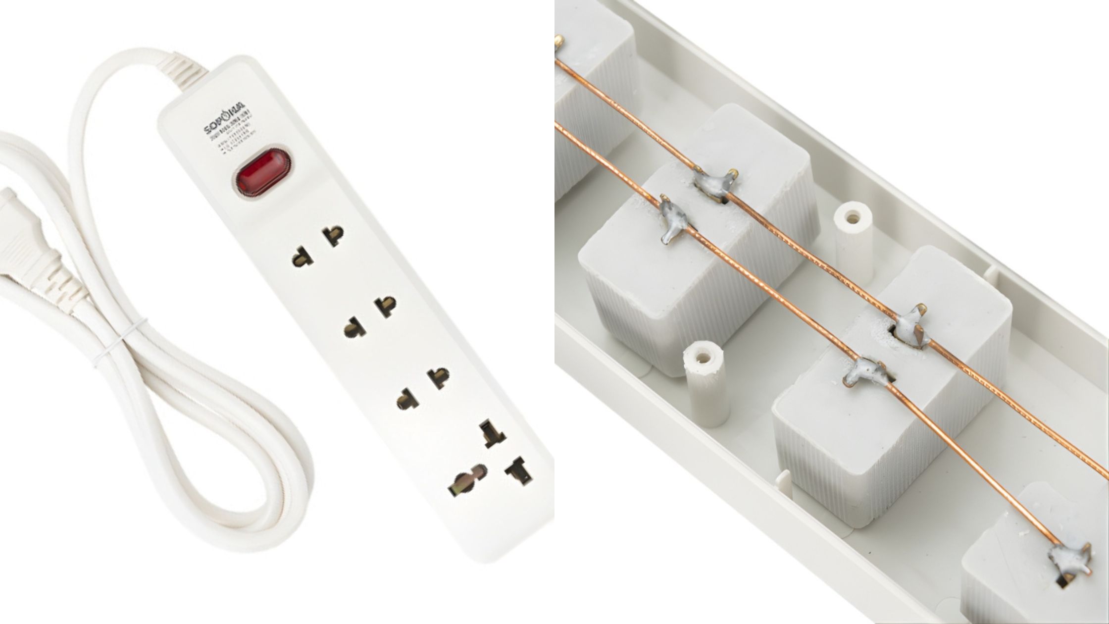 Ổ cắm lõi sứ chống cháy 2200W 4M2-5 tại Linh Kiện Quỳnh Diễn