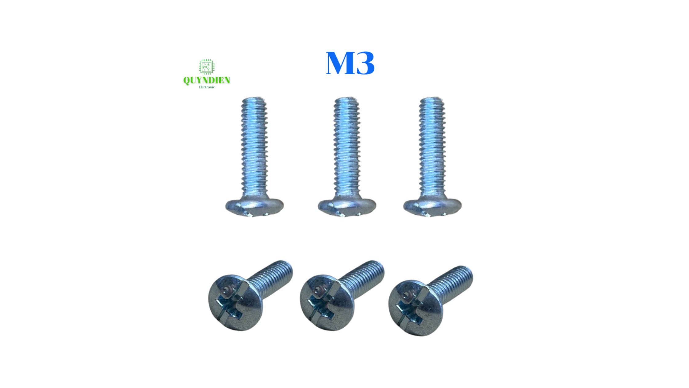 Ốc vít M3 ren mịn đầu dù – Linh kiện cơ khí dùng trong lắp ráp điện tử và DIY