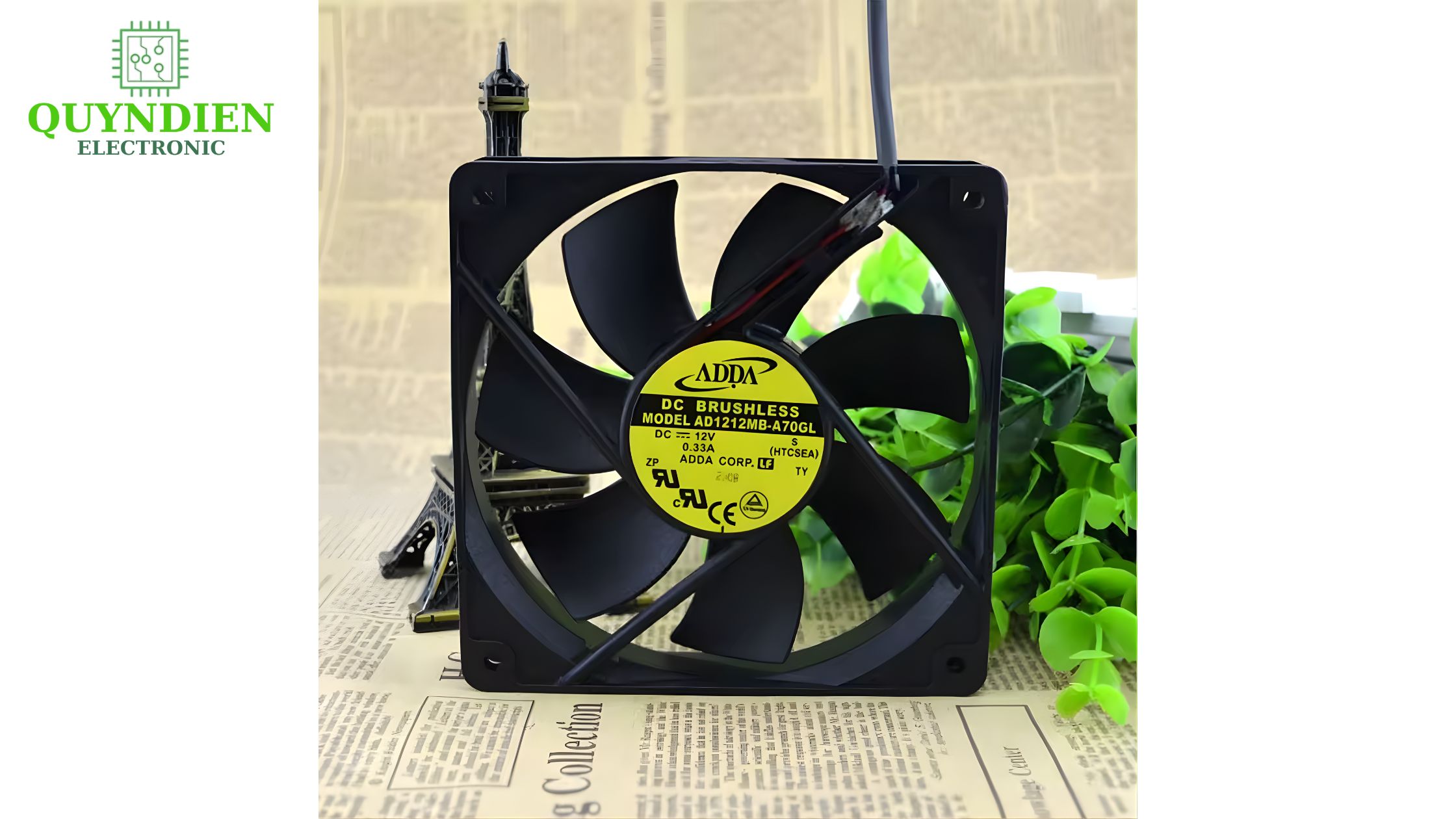 Hình Quạt Tản Nhiêt 80x80x25mm 12V - Linh Kiện Quỳnh Diễn