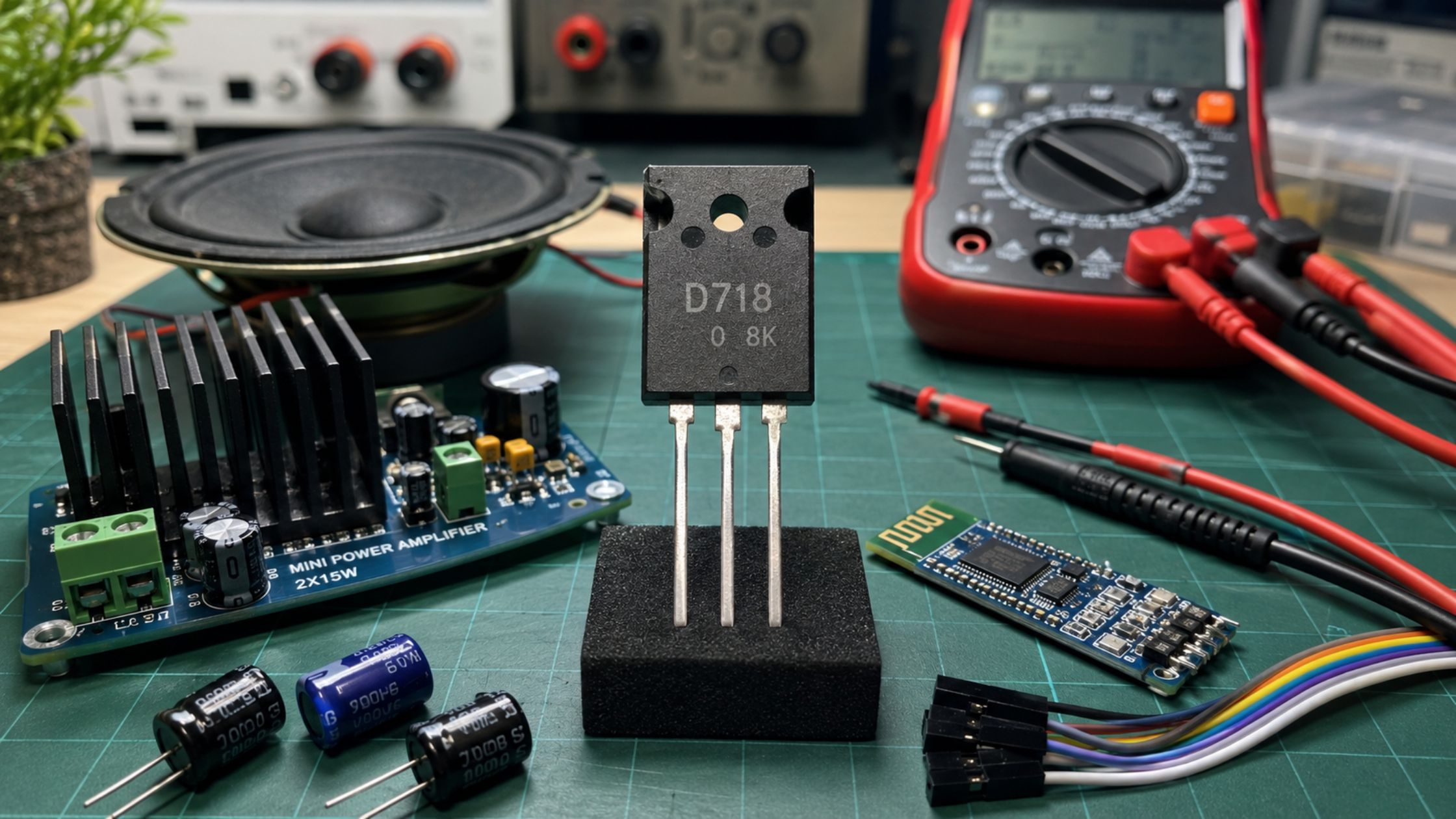 Transistor D718 dùng cho mạch ampli công suất âm thanh DIY