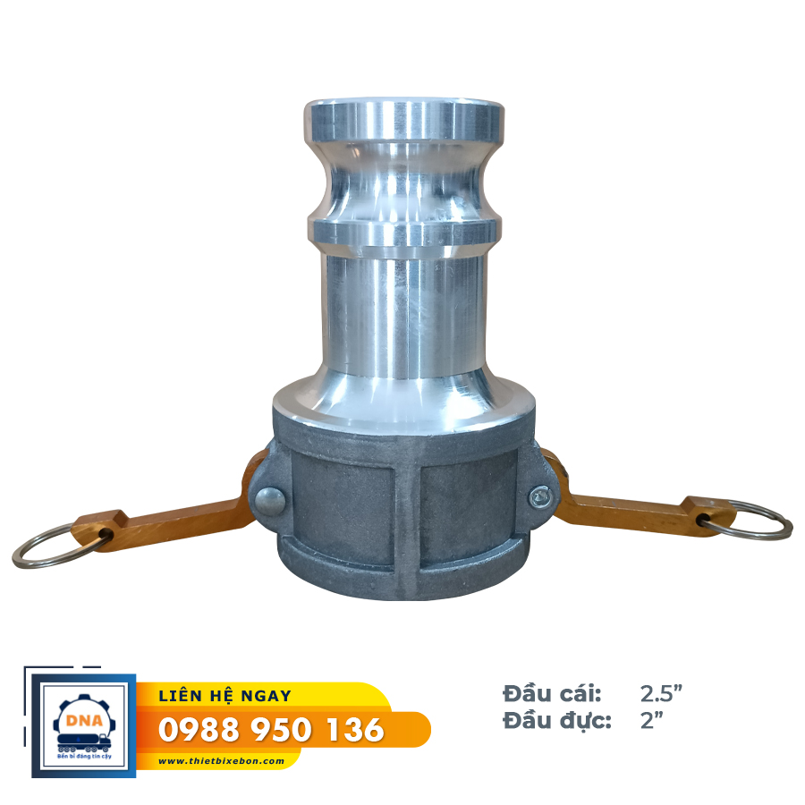 Khớp nối nhôm đầu cái 2.5"- đầu đực 2"