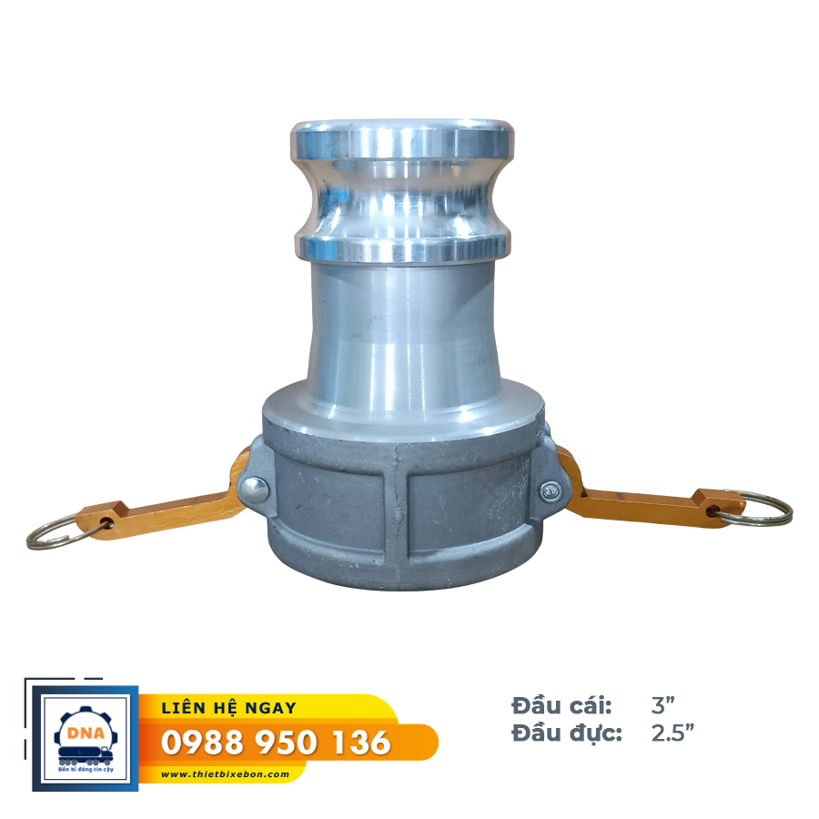 Khớp nối nhôm đầu cái 3"- đầu đực 2.5"