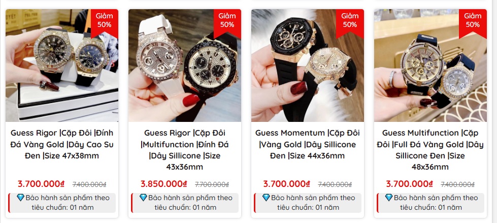 Mua đồng hồ Guess thương hiệu Mỹ giá dưới 2 triệu, 3 triệu