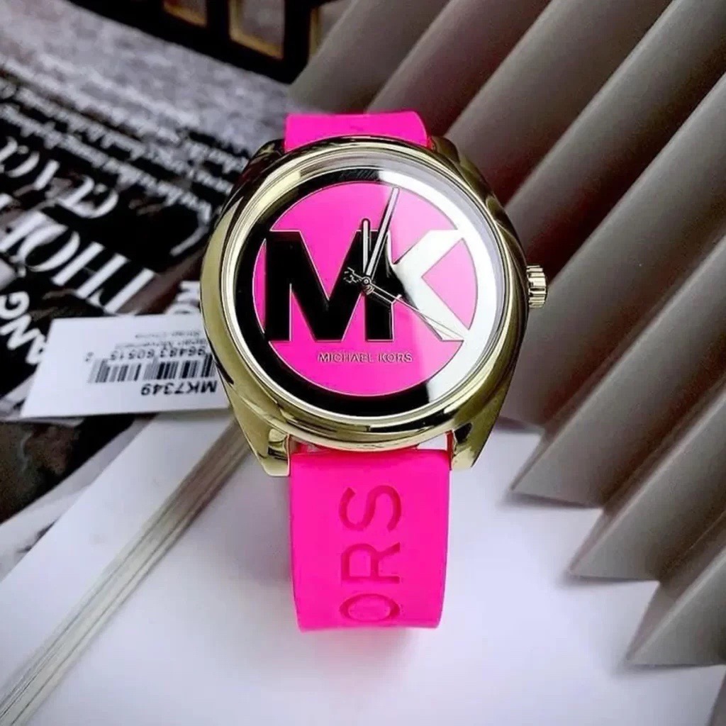 Đồng Hồ Michael Kors Janelle |Nữ Giới |Vàng Gold |Dây Silicone Hồng |Máy Pin (Quartz) |Size 40mm |donghogiatot.vn