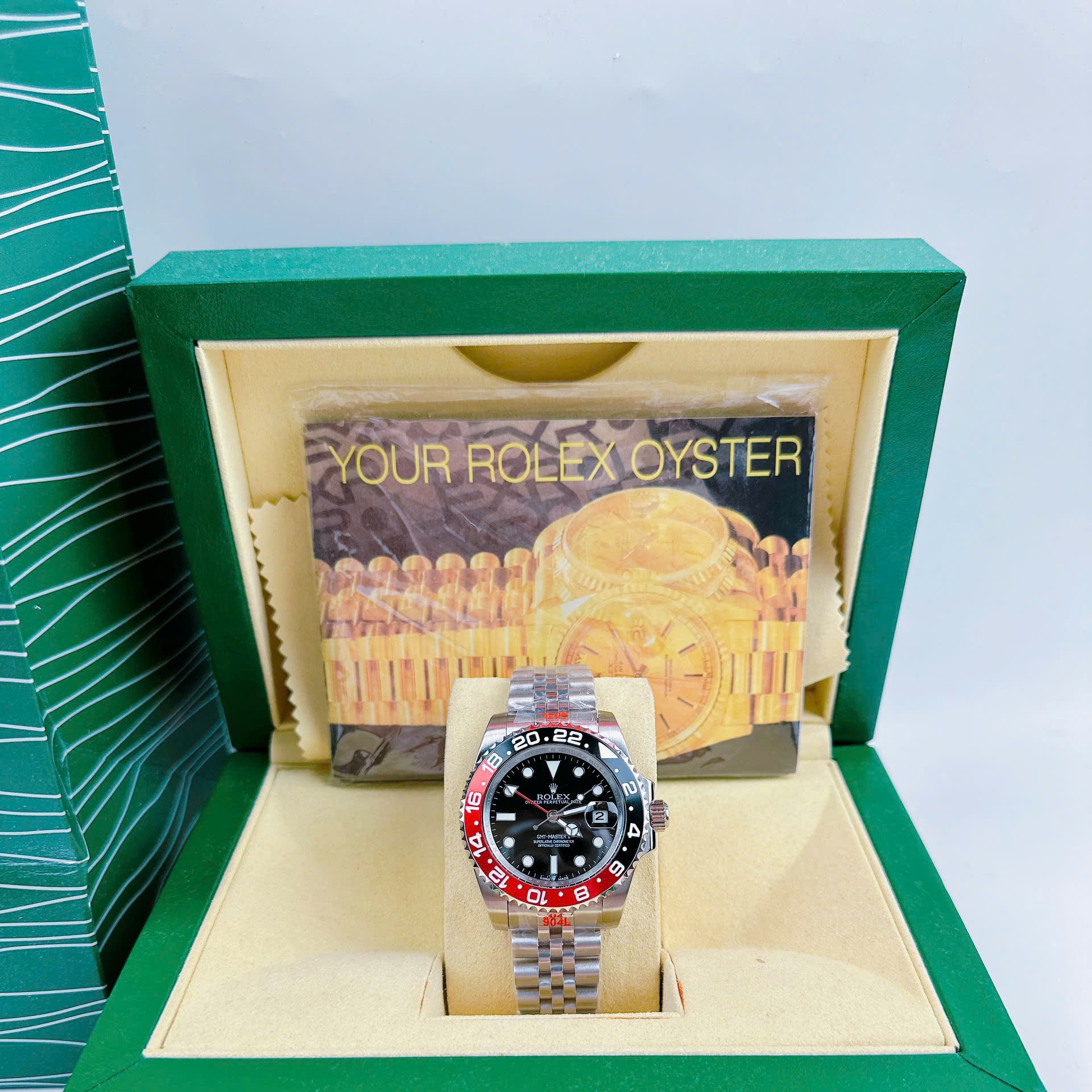 Đồng Hồ Rolex GMT Master II |Nam Giới |Niềng Xanh Đỏ |Dây Kim Loại Silver |Máy Cơ (Automatic) |Size 40mm |donghogiatot.vn
