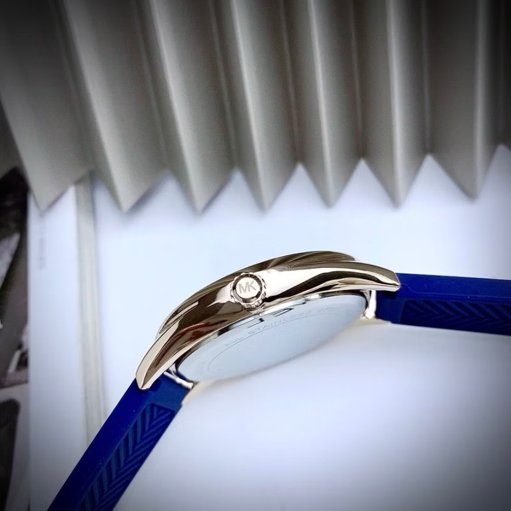 Đồng Hồ Michael Kors Janelle |Nữ Giới |Rose Gold |Dây Silicone Xanh Dương |Máy Pin (Quartz) |Size 40mm |donghogiatot.vn