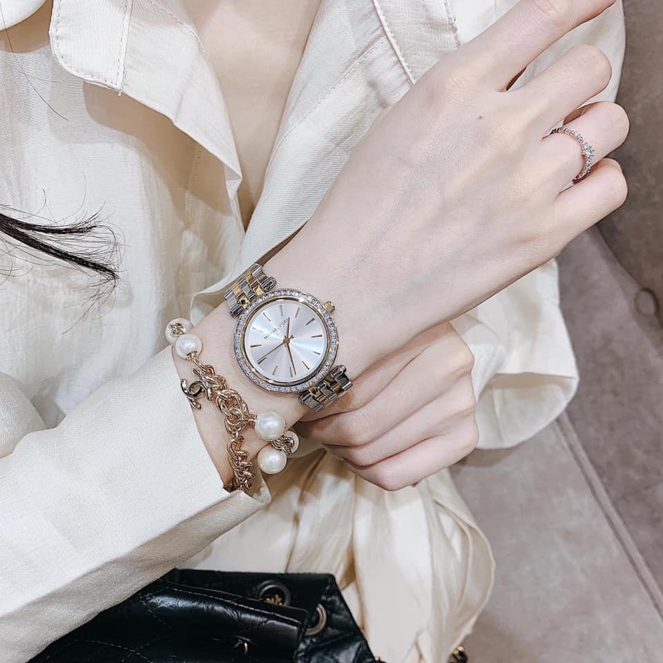 Đồng Hồ Michael Kors Darci |Nữ Giới |Đính Đá |Dây Kim Loại Demi Vàng |Máy Pin (Quartz) |Size 33mm |donghogiatot.vn