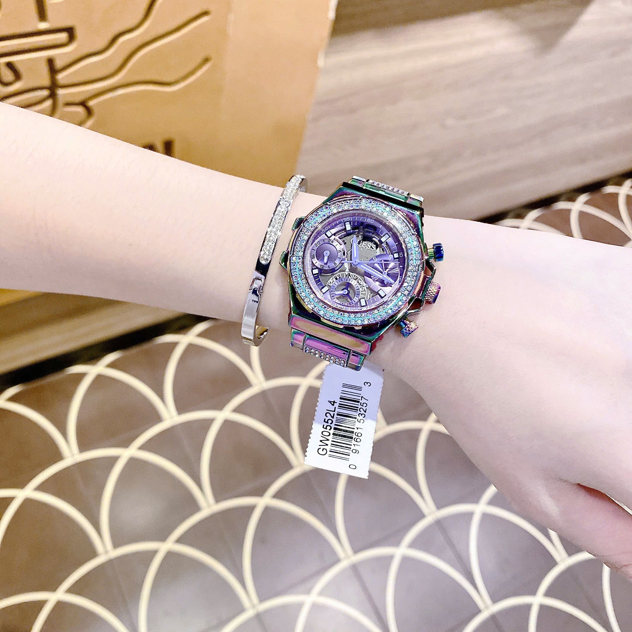 Đồng Hồ Guess Fusion |Nữ Giới |Đính Đá |Dây Kim Loại Màu Tím |Máy Pin (Quartz) |Size 36mm |donghogiatot.vn