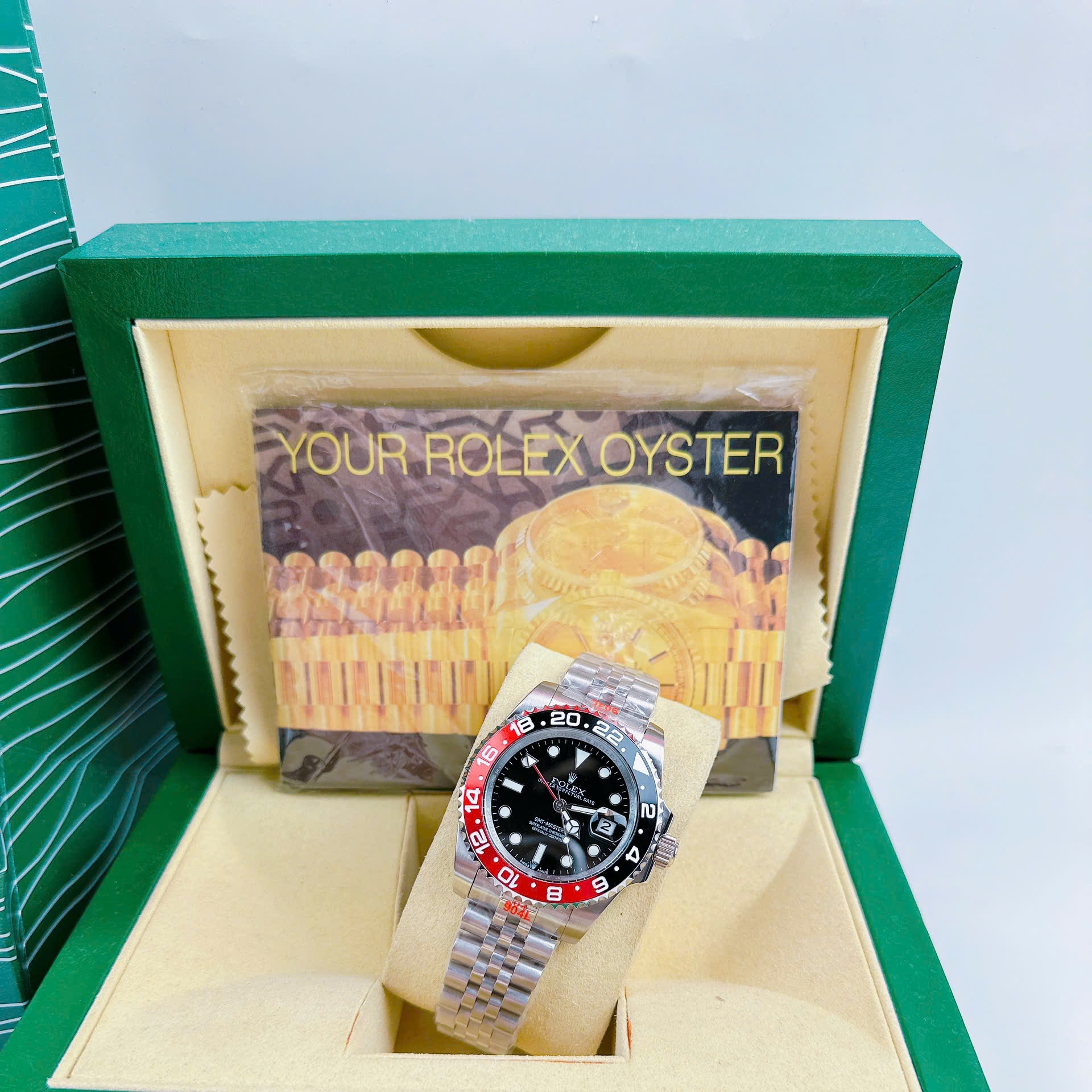 Đồng Hồ Rolex GMT Master II |Nam Giới |Niềng Xanh Đỏ |Dây Kim Loại Silver |Máy Cơ (Automatic) |Size 40mm |donghogiatot.vn