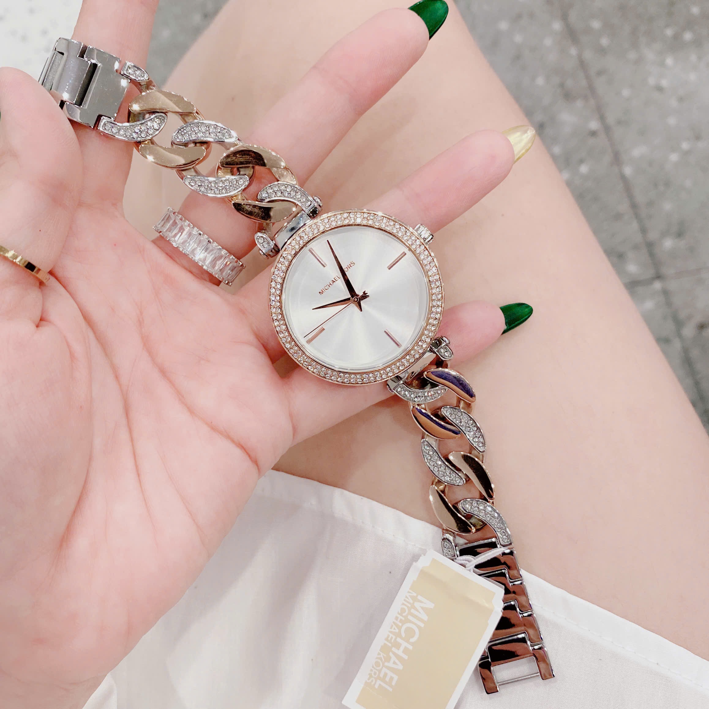 Đồng Hồ Michael Kors Catelyn |Nữ Giới |Đính Đá |Dây Mắt Xích Demi Rose Gold |Máy Pin (Quartz) |Size 38mm |donghogiatot.vn