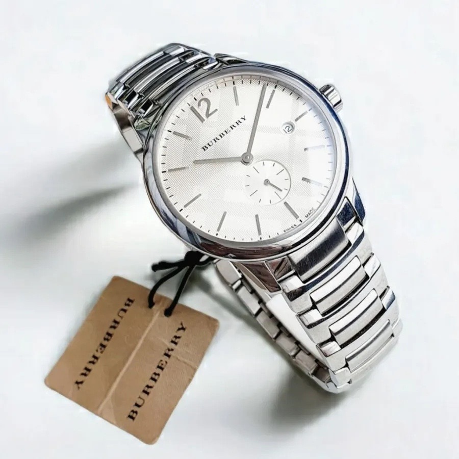 Đồng Hồ Burberry The Classic |Cặp Đôi |Mặt Trắng |Dây Kim Loại Silver |Size 40x32mm |donghogiatot.vn