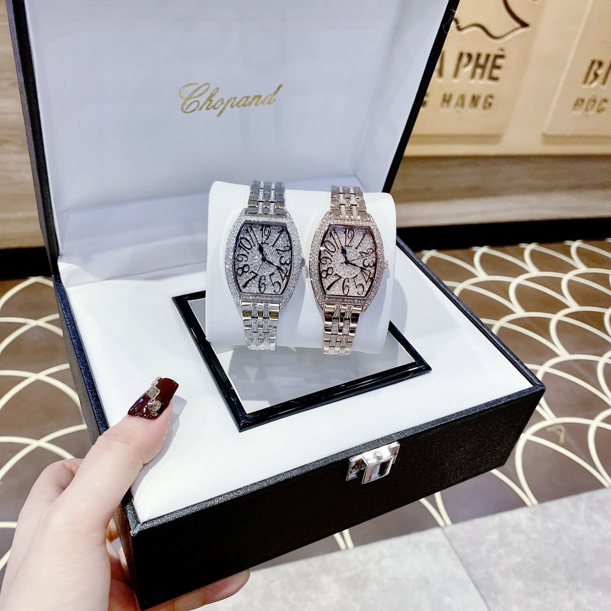 Đồng Hồ Chopard Tựa Franck Muller |Nữ Giới |Dây Kim Loại Rose Gold |Máy Pin (Quartz) |Size 34mm |dongogiatot.vn