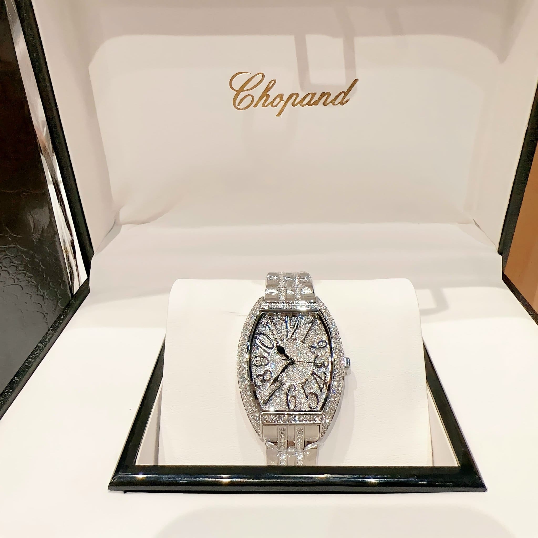 Đồng Hồ Chopard Tựa Franck Muller |Nữ Giới |Đính Đá |Dây Kim Loại Silver |Máy Pin (Quartz) |Size 34mm |donghogiatot.vn