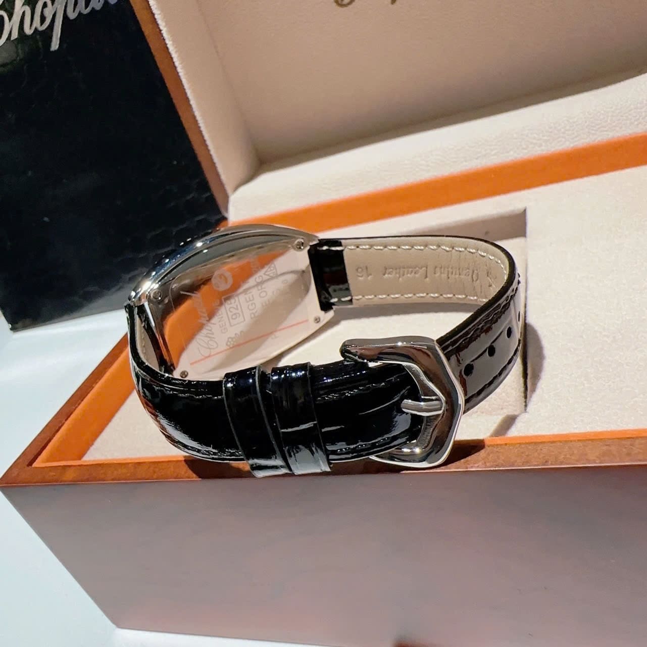 Đồng Hồ Chopard Tựa Franck Muller |Nữ Giới |Full Đá Swarovski |Dây Da Đen |Máy Pin (Quartz) |Size 34mm |donghogiatot.vn