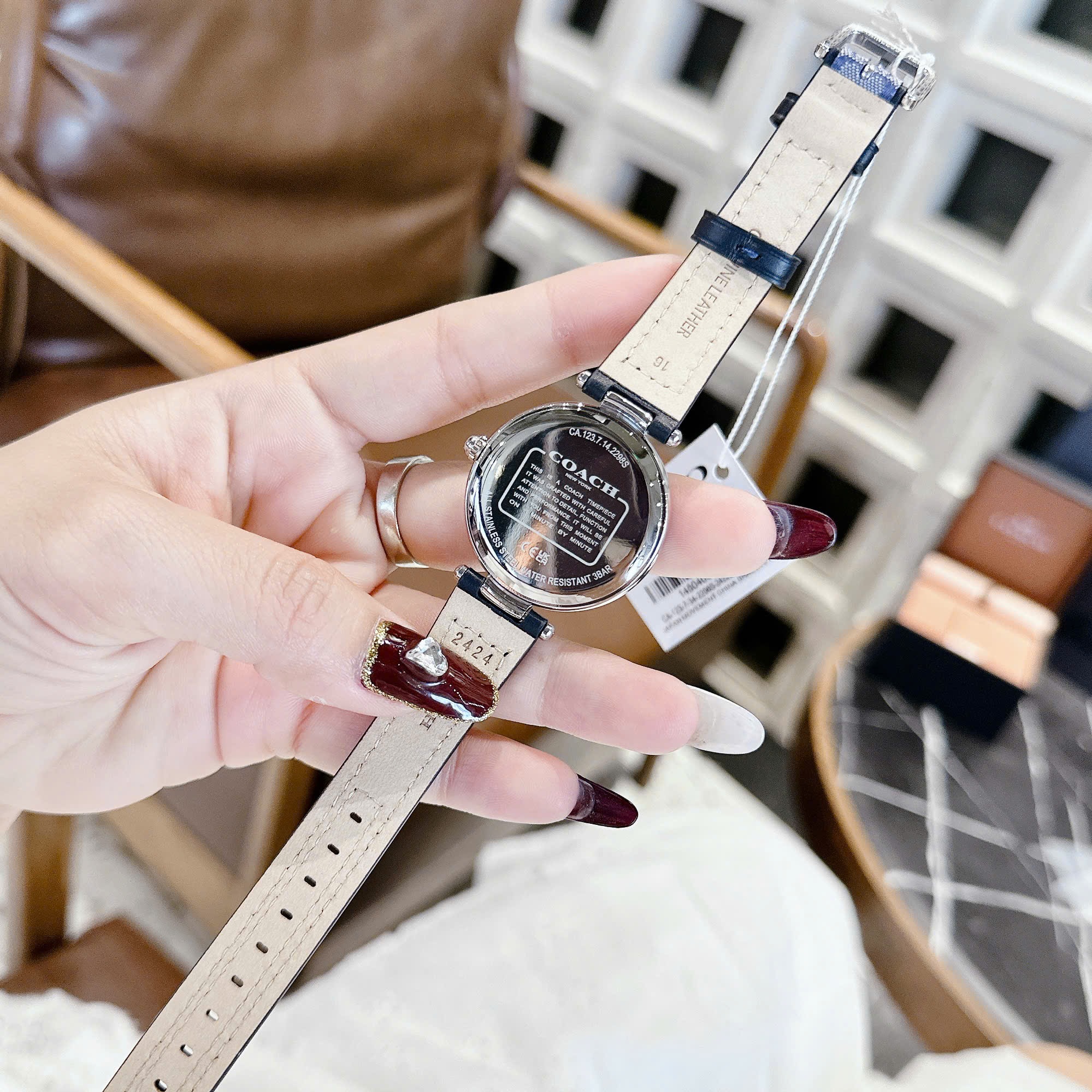 Đồng Hồ Coach Pretty In Everry Little |Nữ Giới |Đính Đá |Dây Canvas Xanh Dương |Máy Pin (Quartz) |Size 32mm |donghogiatot.vn