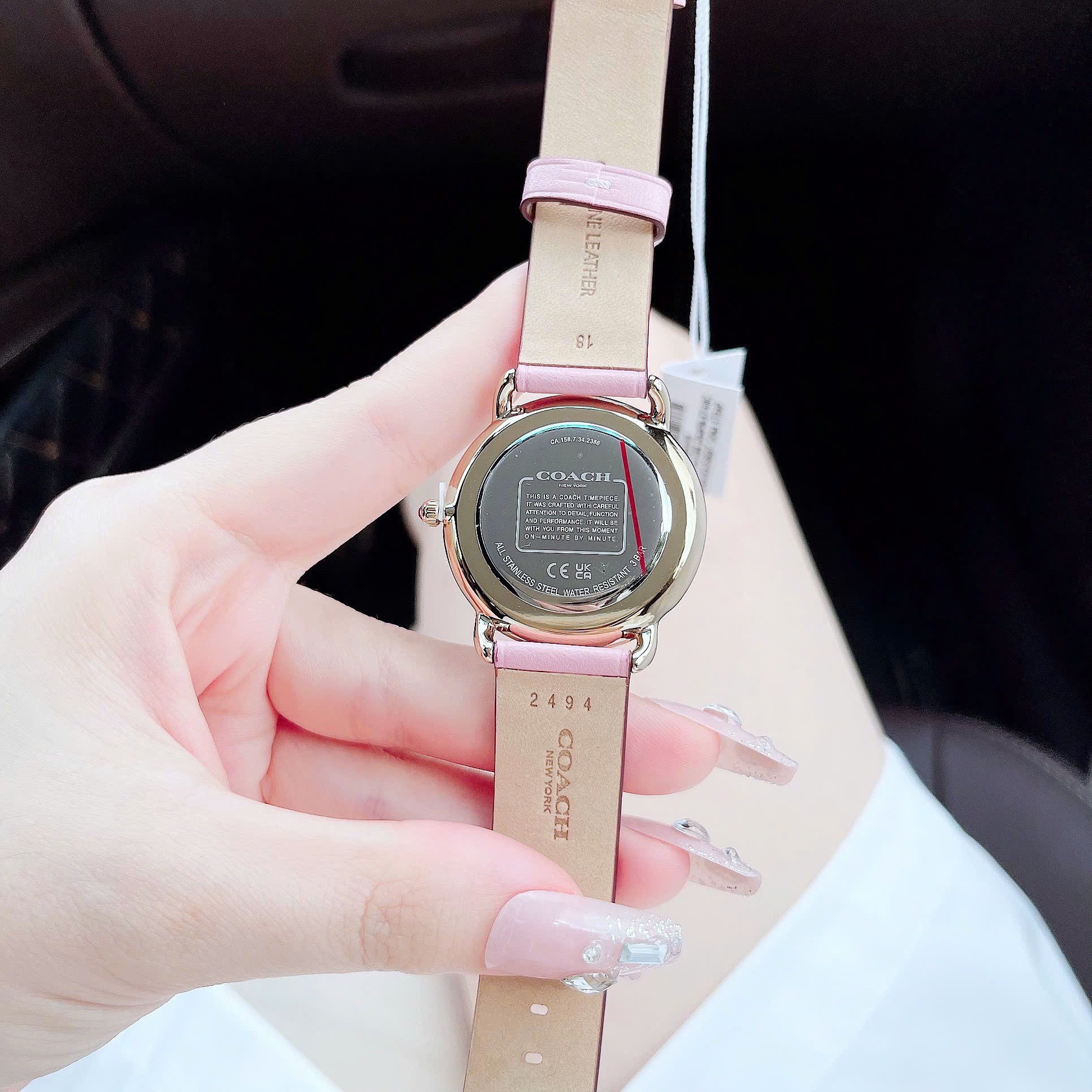 Đồng Hồ Coach Perry |Nữ Giới |Họa Tiết Rồng Elliot |Dây Da Hồng |Máy Pin (Quartz) |Size 36mm |donghogiatot.vn