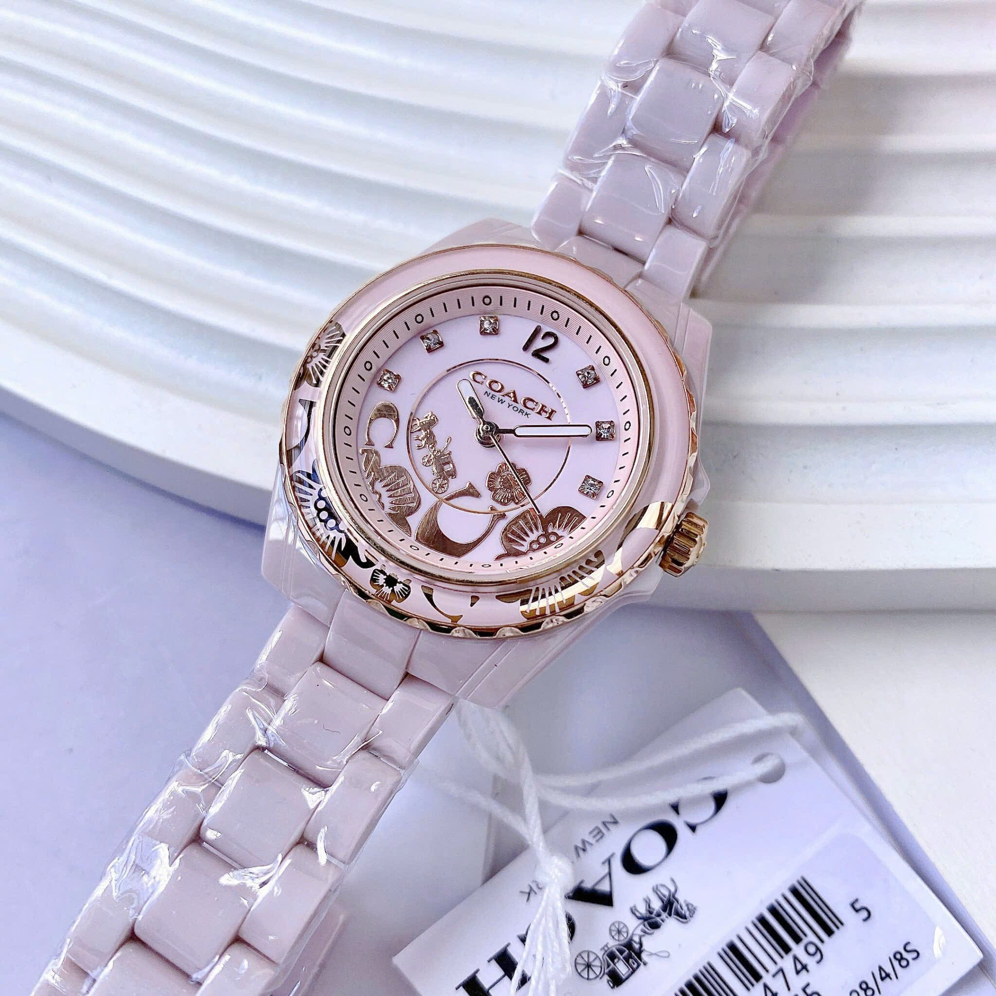 Đồng Hồ Coach Preston Blush |Nữ Giới |Rose Gold |Dây Đá Ceramic Hồng |Máy Pin (Quartz) |Size 32mm |donghogiatot.vn