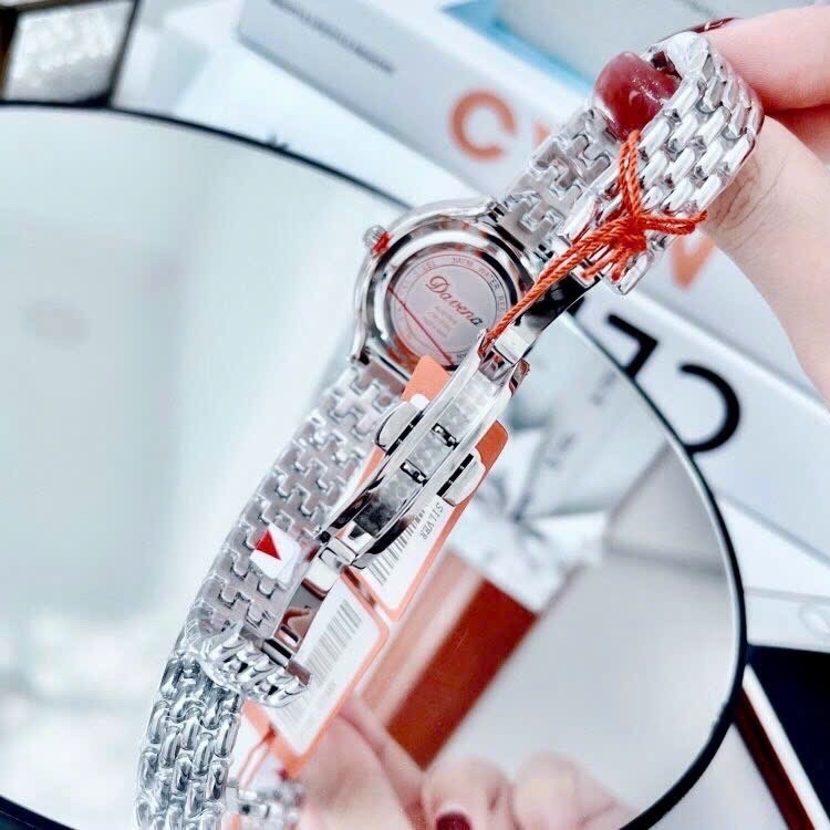 Đồng Hồ Davena Đính Đá Swarovski |Nữ Giới |Dây Kim Loại Trắng Silver |Máy Pin (Quartz) |Size 32mm |donghogiatot.vn