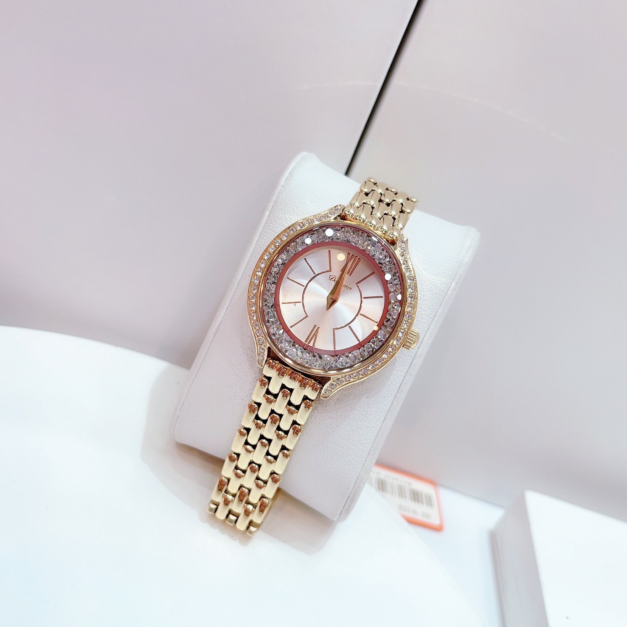 Đồng Hồ Davena Đính Đá Swarovski |Nữ Giới |Dây Kim Loại Vàng Gold |Máy Pin (Quartz) |Size 32mm |donghogiatot.vn