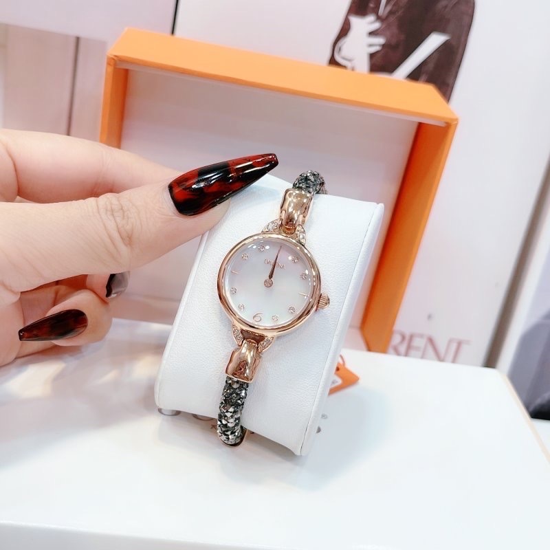 Đồng Hồ Davena Lắc Tay |Nữ Giới |Rose Gold |Đính Đá Xanh |Dây Kim Loại |Máy Pin (Quartz) |Size 28mm |donghogiatot.vn