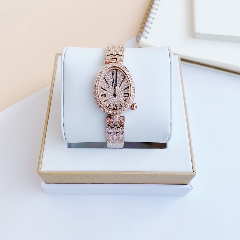 Đồng Hồ Davena Mặt Elip |Nữ Giới |Rose Gold |Full Đá |Dây Kim Loại |Máy Pin (Quartz) |Size 30mm |donghogiatot.vn
