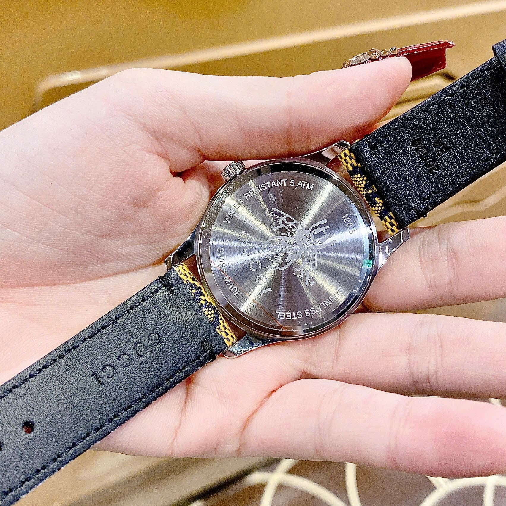 Đồng Hồ Gucci Multicolor G-Timeless |Nữ Giới |Mặt Tròn |Dây Vải Màu Vàng |Máy Pin (Quartz) |Size 38mm |donghogiatot.vn