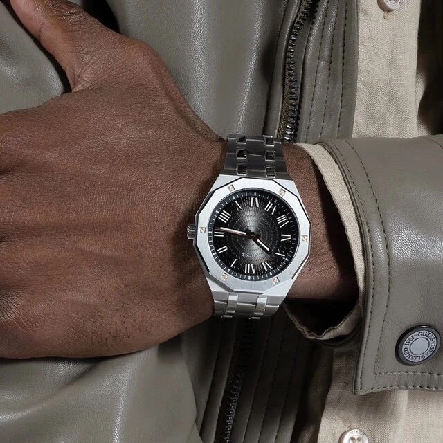 Đồng Hồ Guess Asset |Nam Giới |Mặt Đen |Dây Kim Loại Trắng Silver |Máy Pin (Quartz) |Size 42mm |donghogiatot.vn