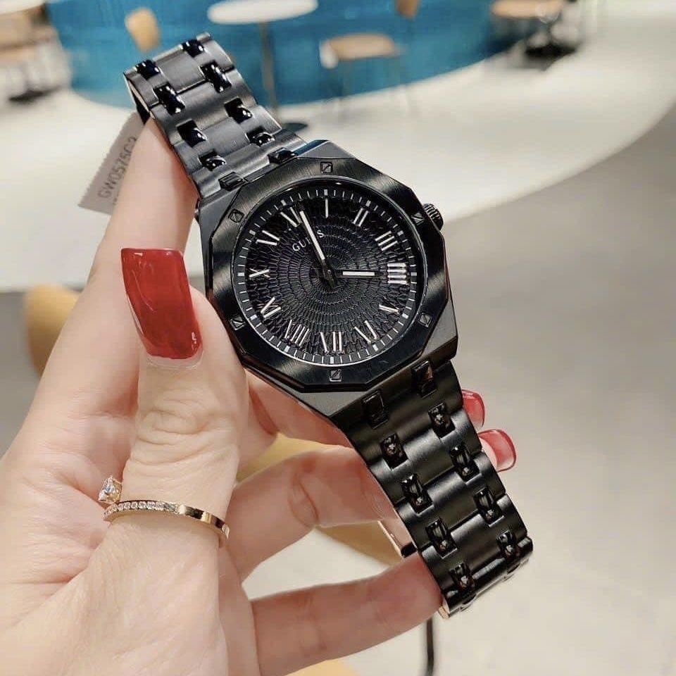 Đồng Hồ Guess Asset |Nam Giới |Mặt Số La Mã |Dây Kim Loại Full Đen |Máy Pin (Quartz) |Size 42mm |donghogiatot.vn