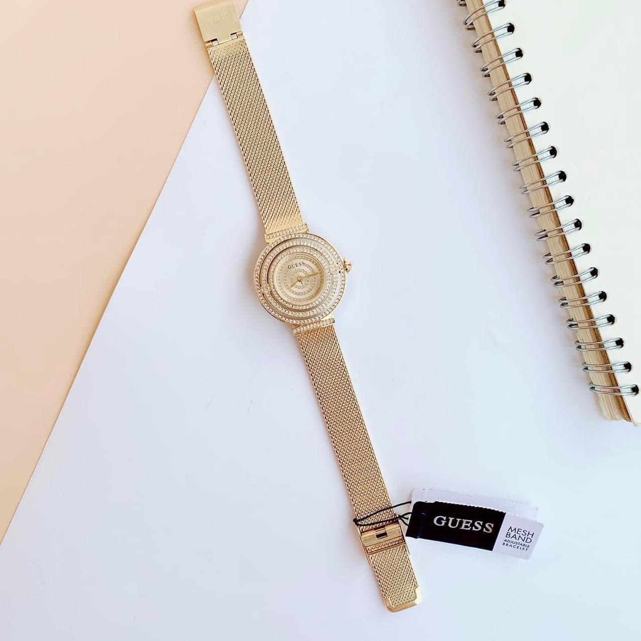 Đồng Hồ Guess Daydream |Nữ Giới |Đính Đá |Dây Lưới Rose Gold |Máy Pin (Quartz) |Size 36mm |donghogiatot.vn