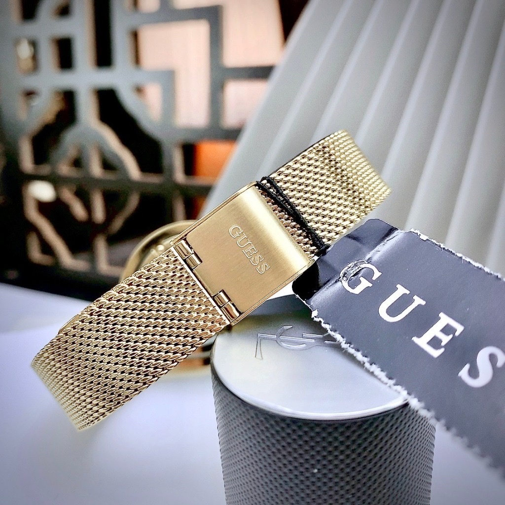 Đồng Hồ Guess Daydream |Nữ Giới |Đính Đá |Dây Lưới Vàng Gold |Máy Pin (Quartz) |Size 36mm |donghogiatot.vn