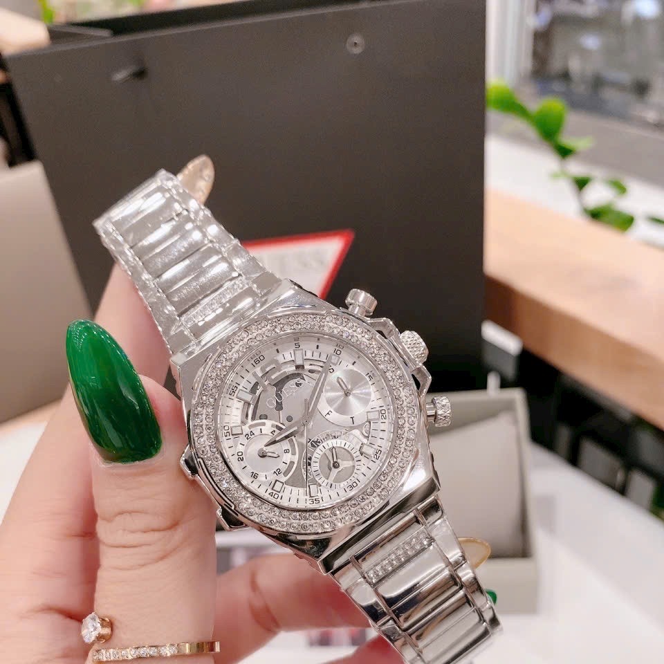 Đồng Hồ Guess Fusion |Nữ Giới |Đính Đá |Dây Kim Loại Trắng Silver |Máy Pin (Quartz) |Size 36mm |donghogiatot.vn