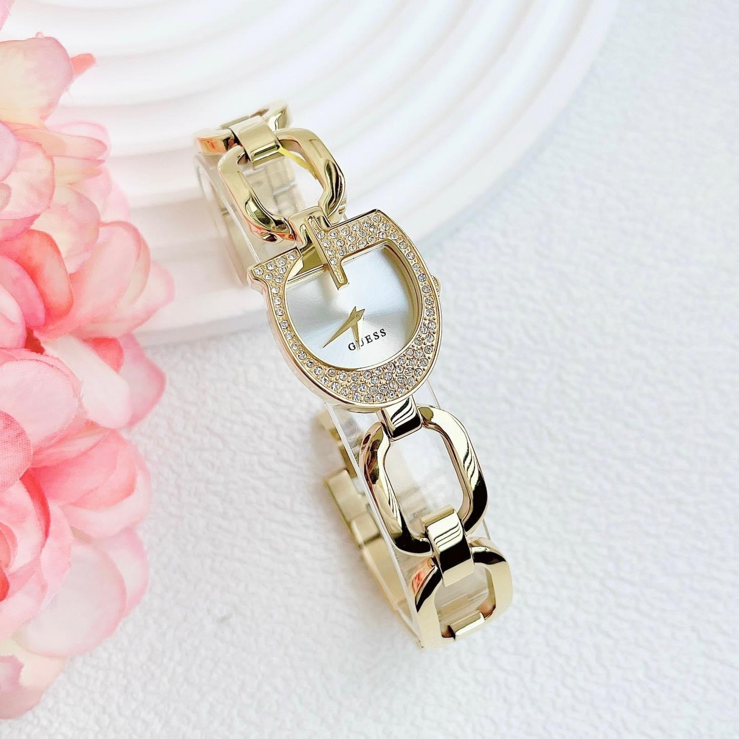 Đồng Hồ Guess Gia |Nữ Giới |Mặt Chữ G |Dây Mắt Xích Vàng Gold |Máy Pin (Quartz) |Size 22mm |donghogiatot.vn