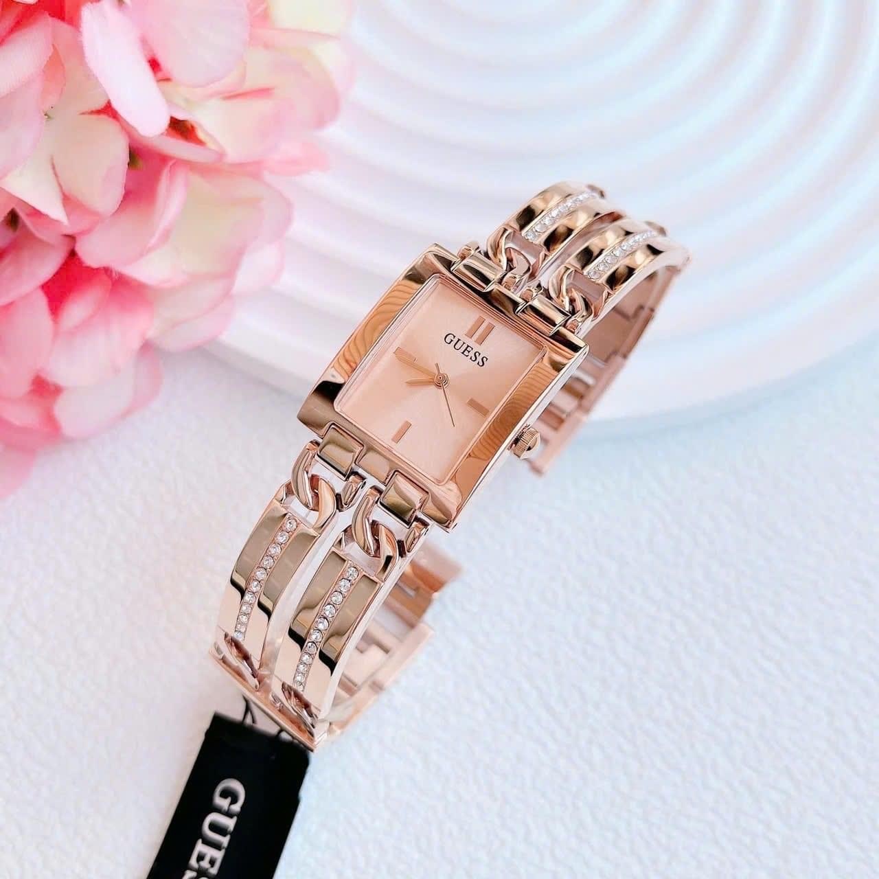 Đồng Hồ Guess Mod ID |Nữ Giới |6 Kim |Mặt Chữ Nhật |Dây Xích Rose Gold |Máy Pin (Quartz) |Size 24mm |donghogiatot.vn