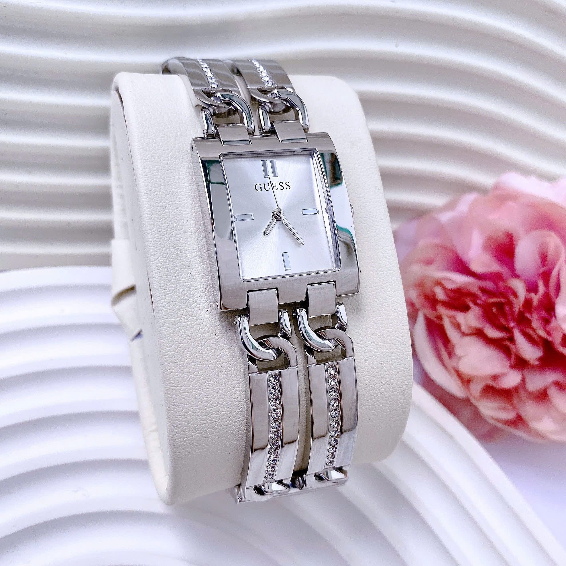 Đồng Hồ Guess Mod ID |Nữ Giới |6 Kim |Mặt Chữ Nhật |Dây Xích Silver |Máy Pin (Quartz) |Size 24mm |donghogiatot.vn