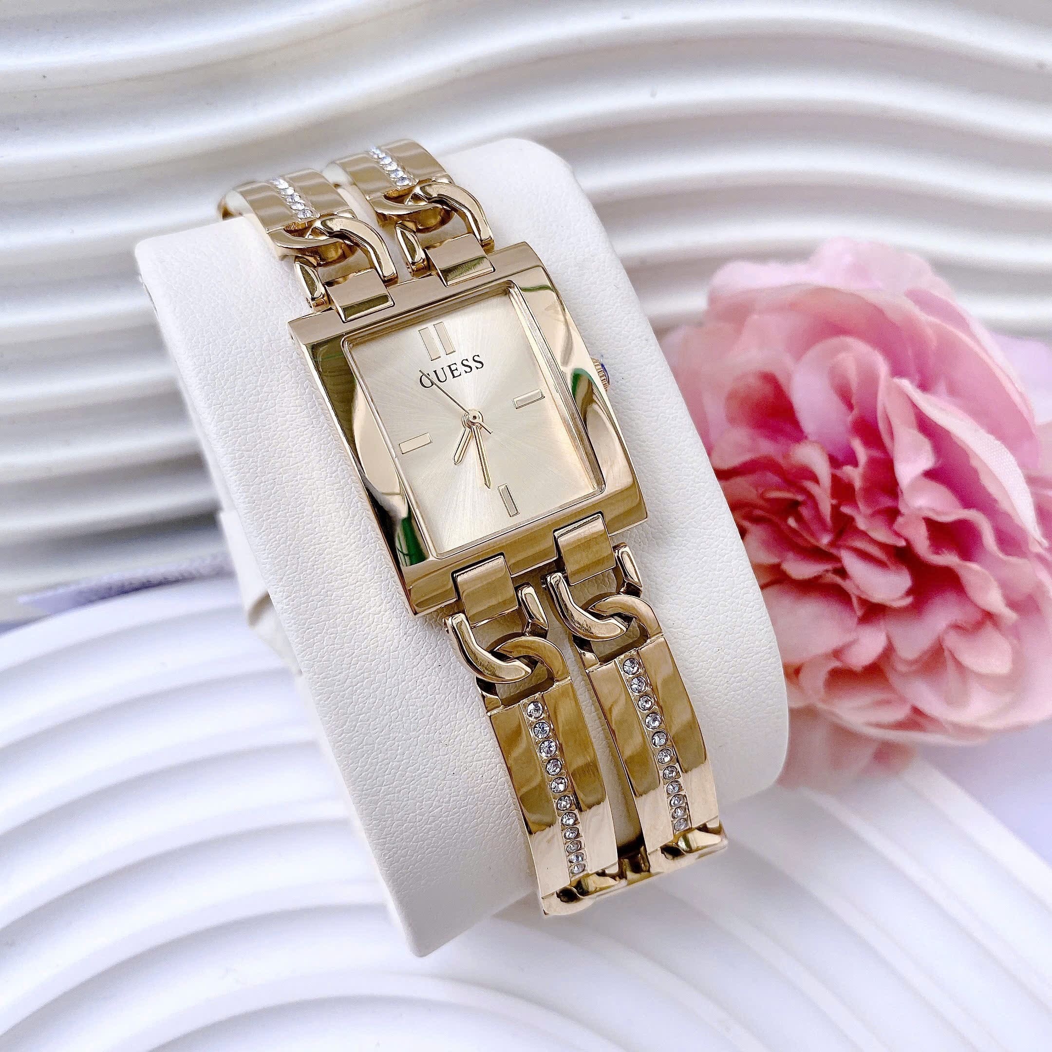 Đồng Hồ Guess Mod ID |Nữ Giới |6 Kim |Mặt Chữ Nhật |Dây Xích Vàng Gold |Máy Pin (Quartz) |Size 24mm |donghogiatot.vn