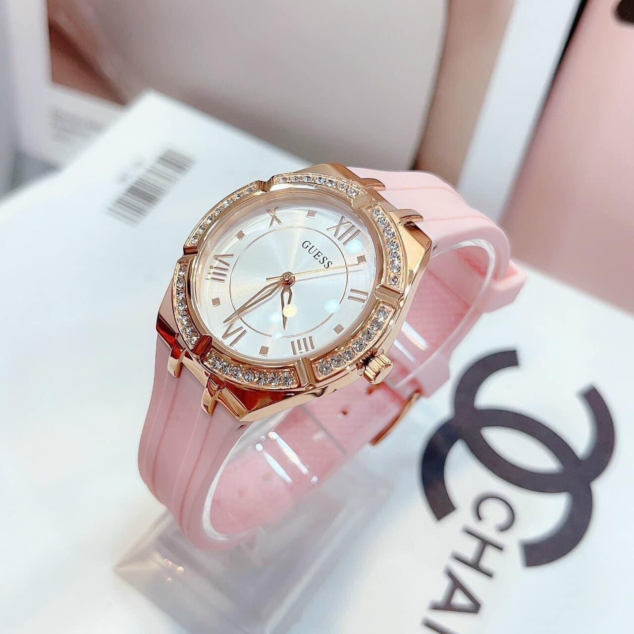 Đồng Hồ Guess Modern |Nữ Giới |Rose Gold |Dây Sillicone Hồng |Máy Pin (Quartz) |Size 36mm |donghogiatot.vn