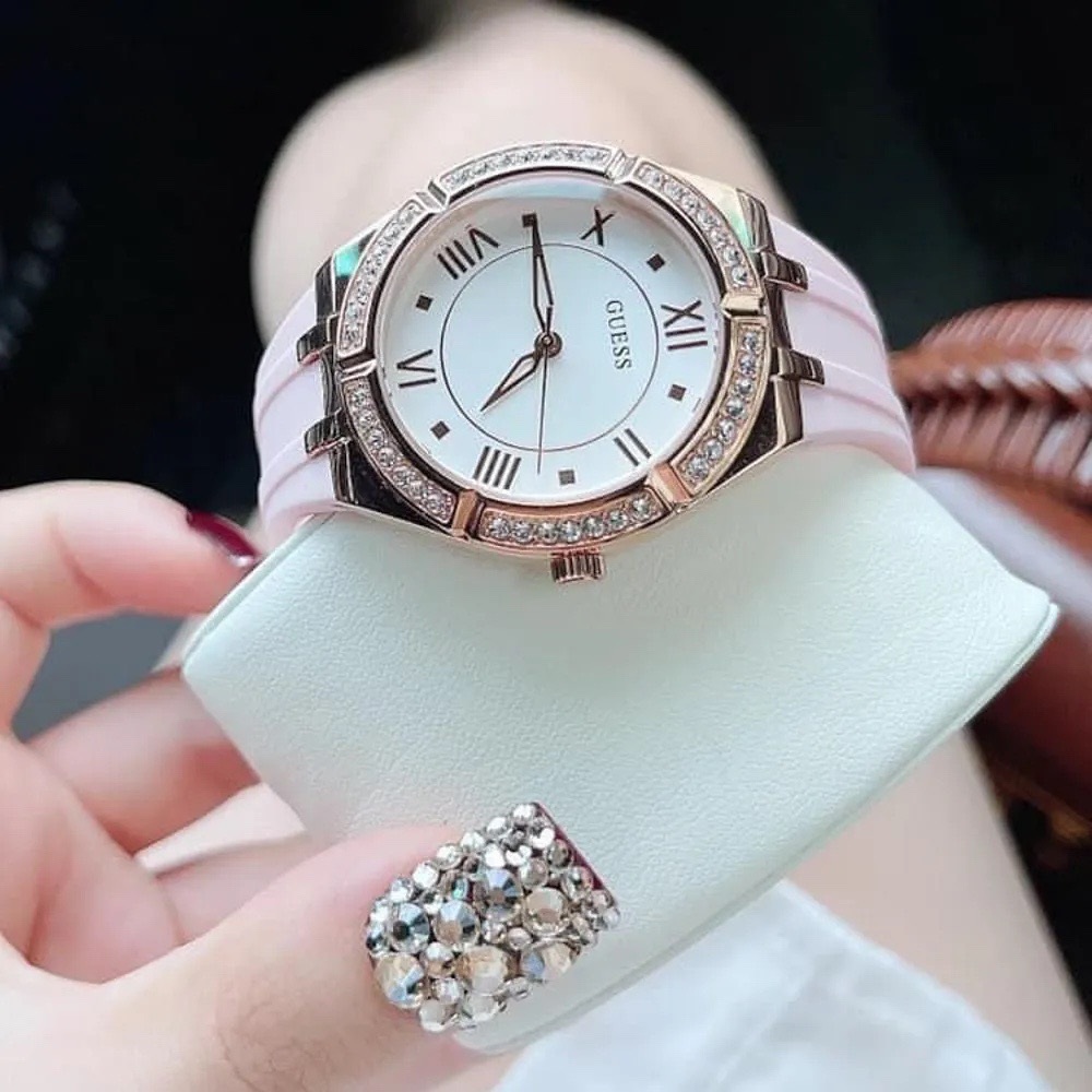 Đồng Hồ Guess Modern |Nữ Giới |Rose Gold |Dây Sillicone Hồng |Máy Pin (Quartz) |Size 36mm |donghogiatot.vn