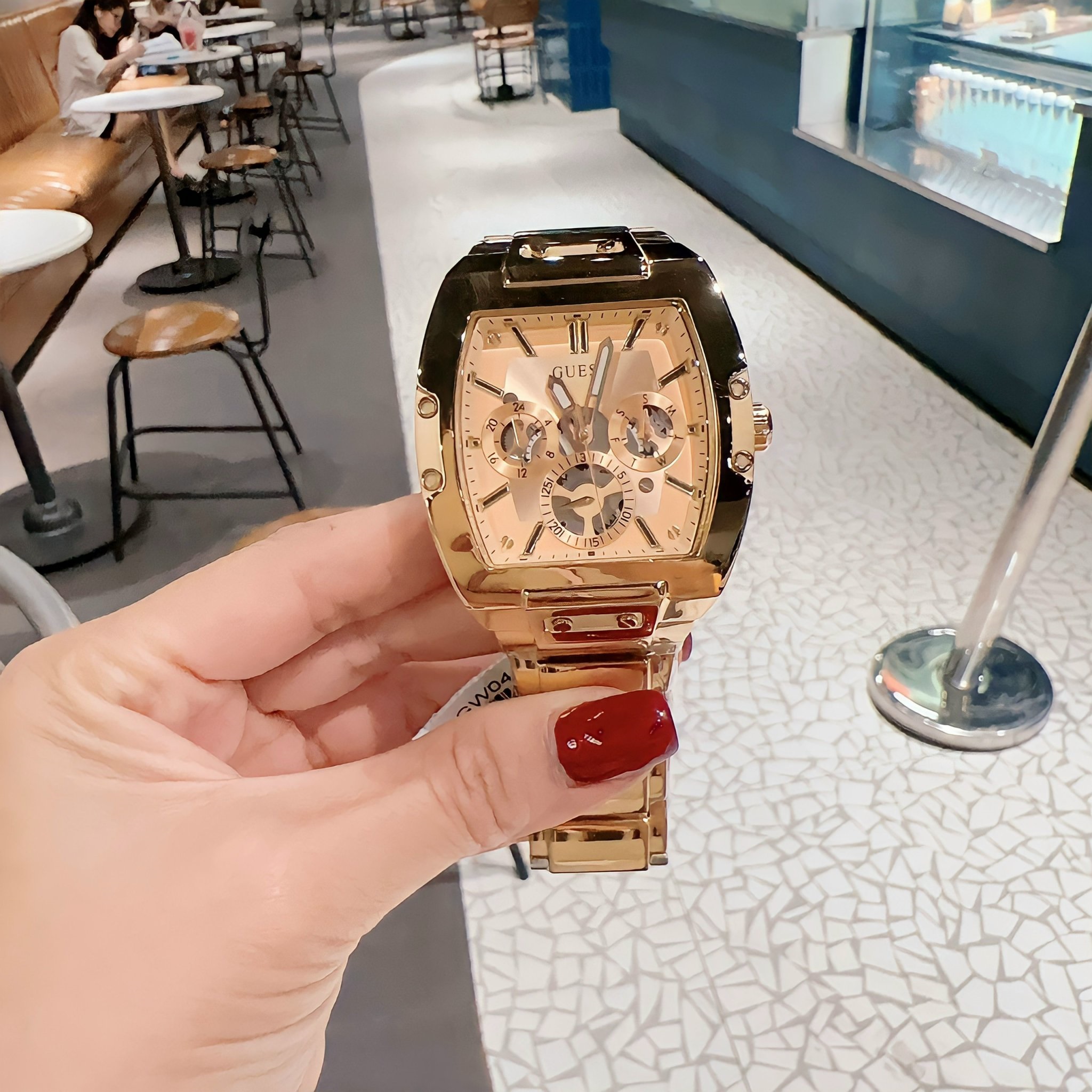 Đồng Hồ Guess Multi Function |Nam Giới |Dây Kim Loại Vàng Gold |Máy Pin (Quartz) |Size 43x51mm |donghogiatot.vn