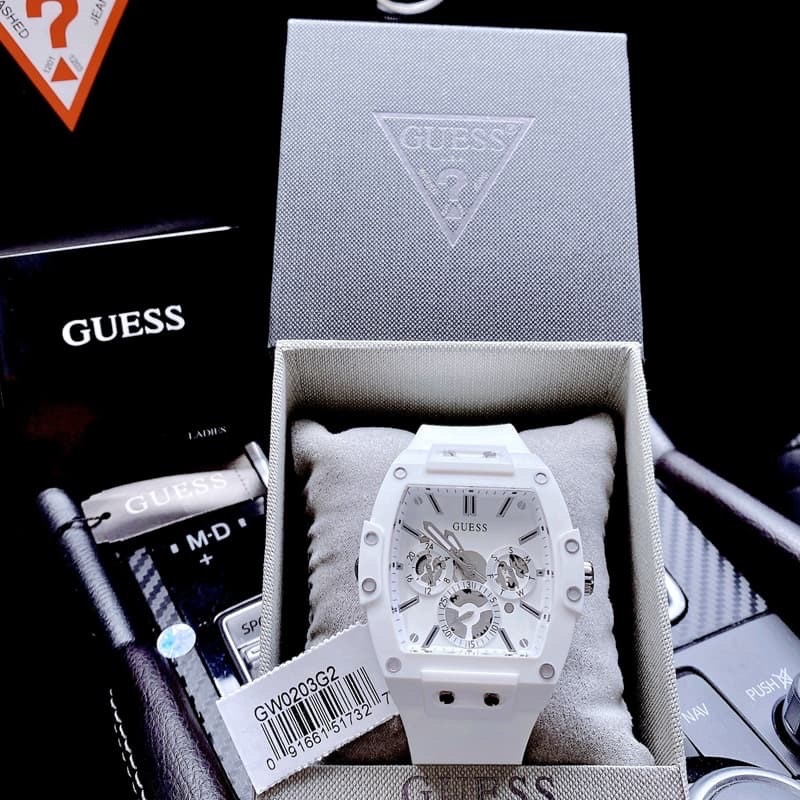 Đồng Hồ Guess Phoenix |Nam Giới |Chronograph |Dây Cao Su Trắng |Máy Pin (Quartz) |Size 43x51mm |donghogiatot.vn