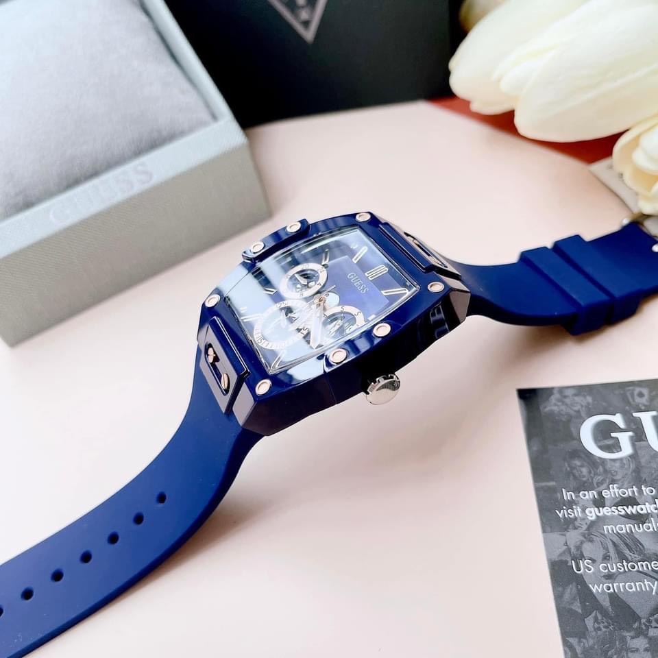 Đồng Hồ Guess Phoenix |Nam Giới |Chronograph |Dây Cao Su Xanh |Máy Pin (Quartz) |Size 43x51mm |donghogiatot.vn